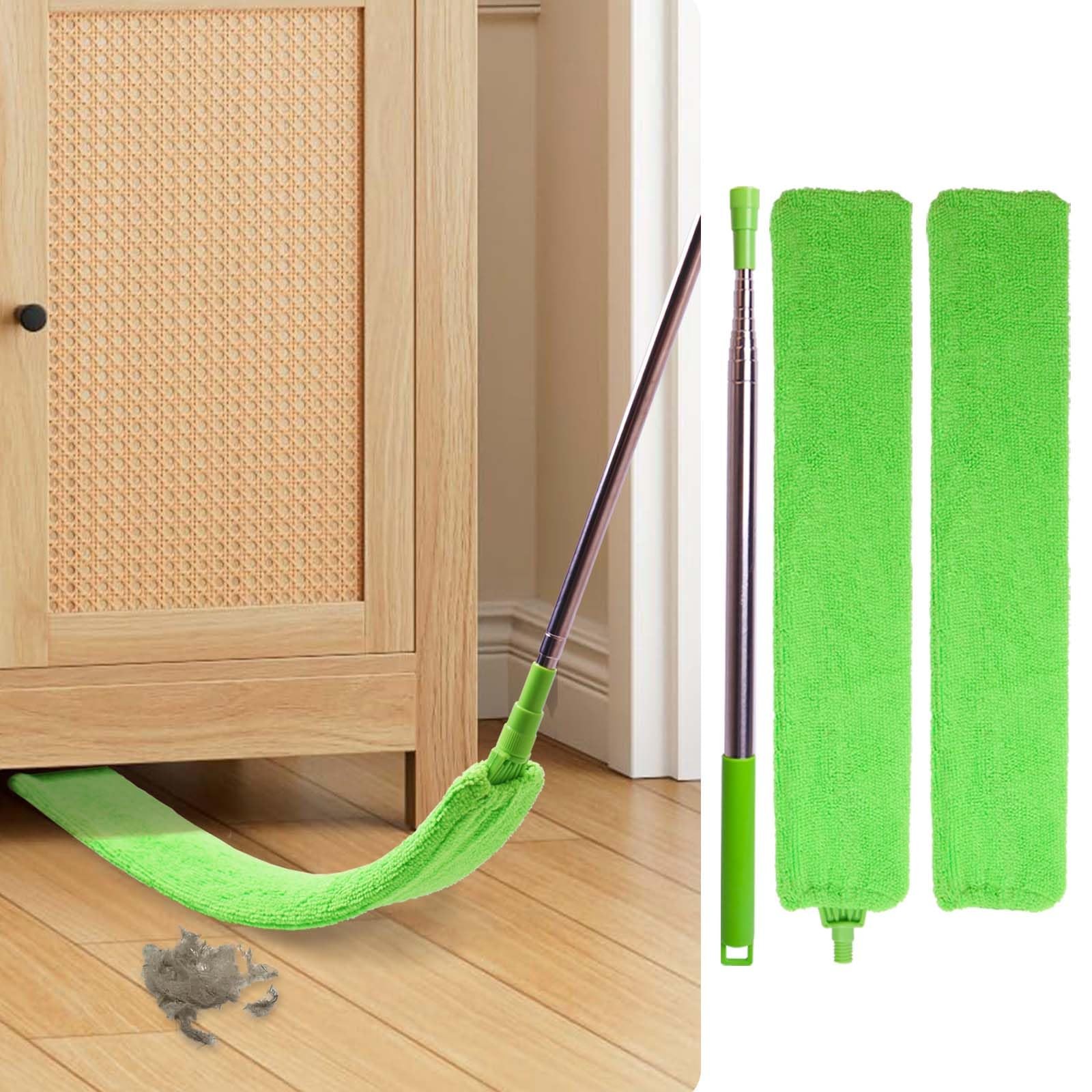 Retractable Gap Dust Cleaner Under Appliance Duster Green 2PCs, 