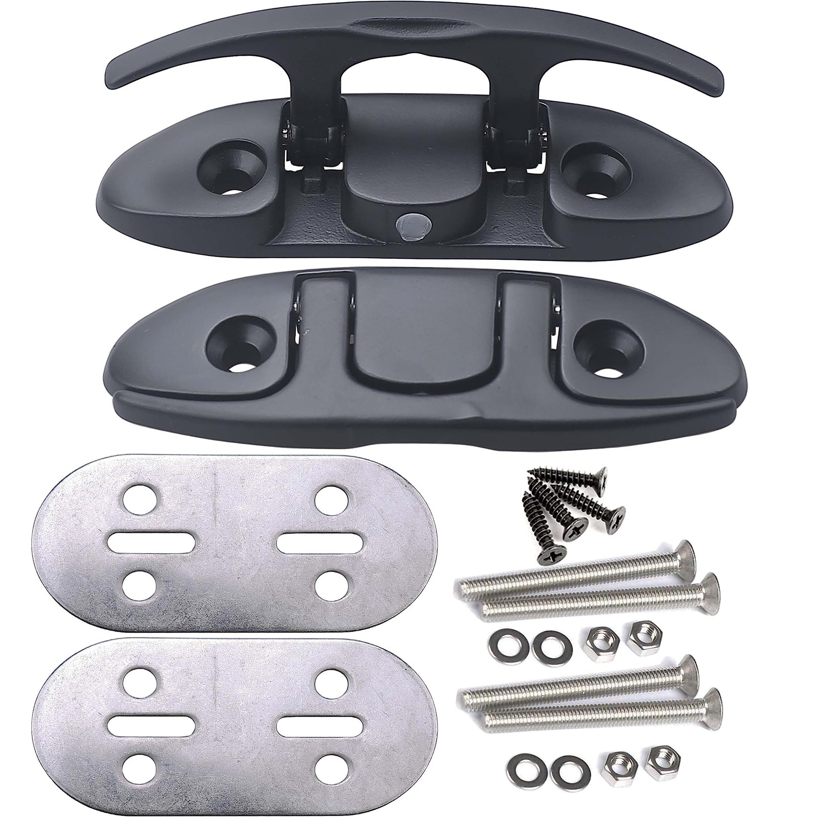 Boat Folding Cleats 4-1/2 inch Dock Cleats Flip Up Boat Cleats,with Installat...