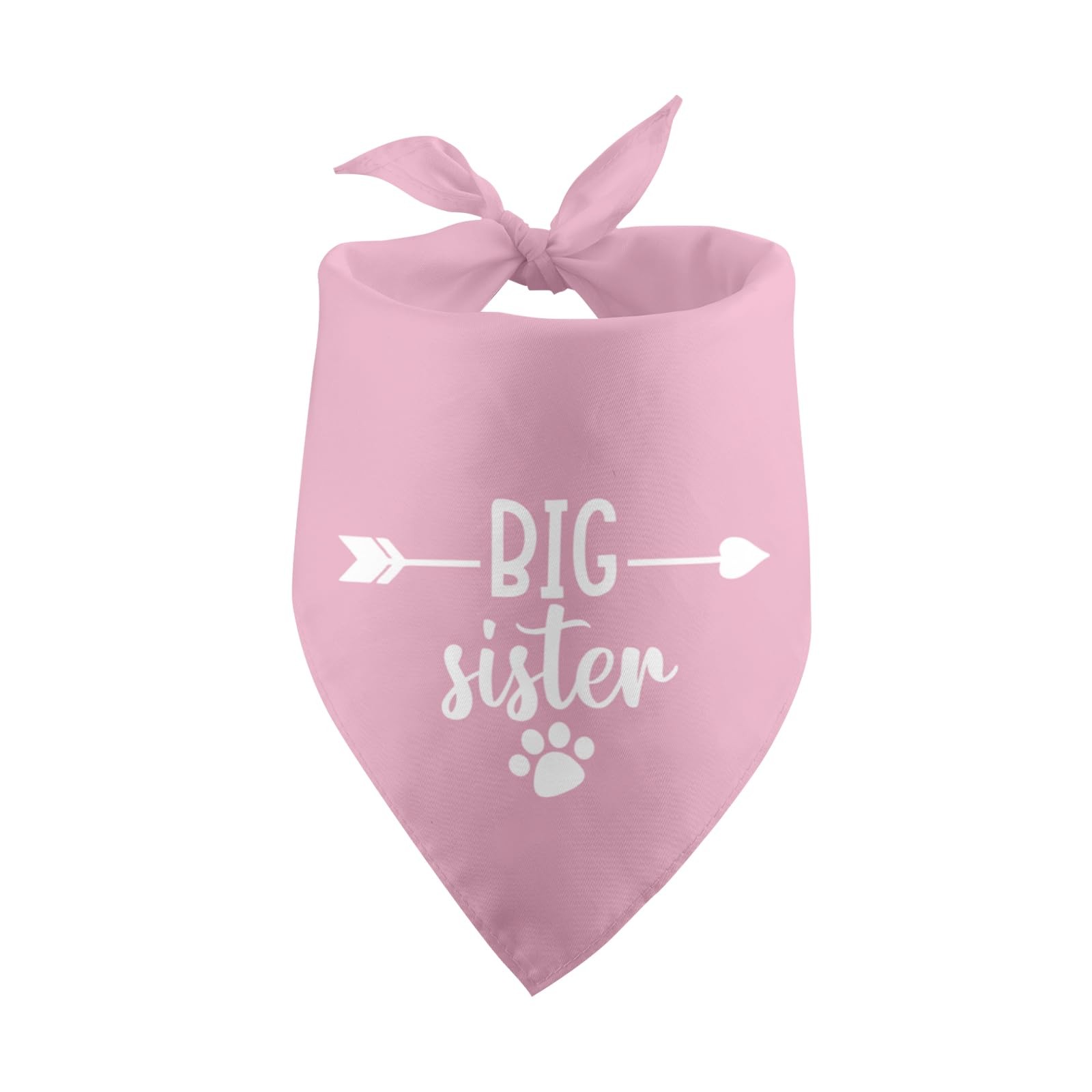 Big Sister Dog Bandana Baby Announcement Gender Reveal Pink Photo Prop Scarf