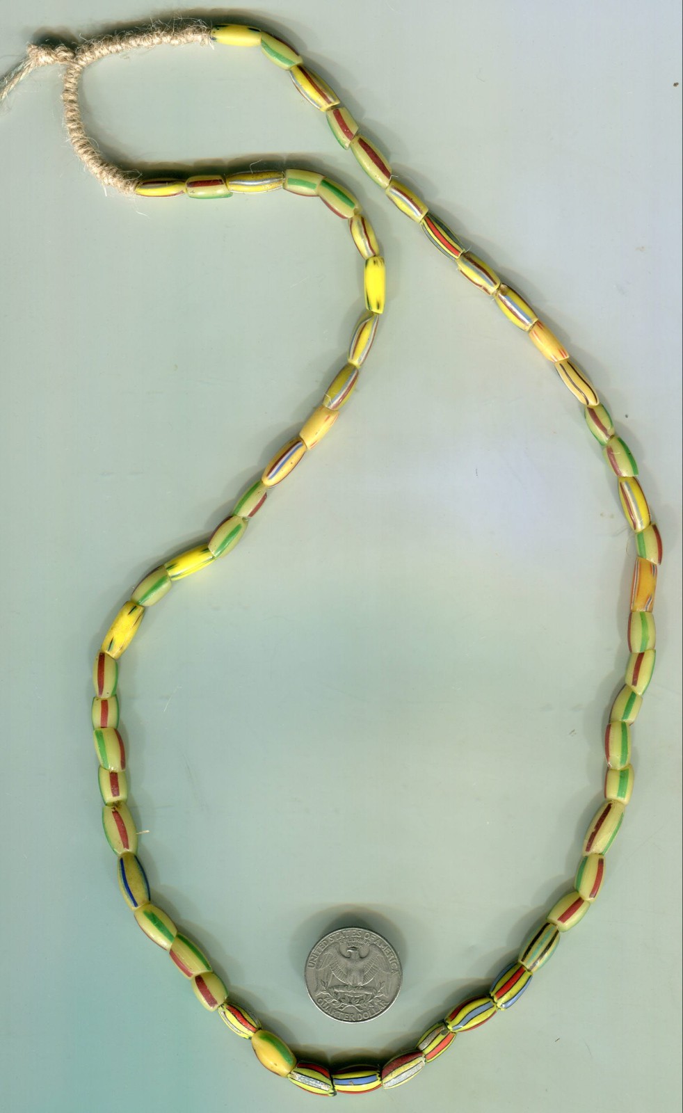 African Trade beads Vintage Antique Venetian glass old striped melon beads