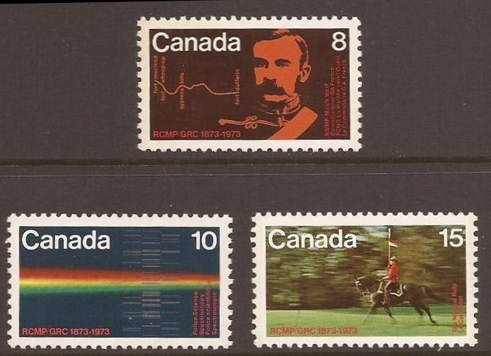 Canada 1973 Royal Canadian Mounted Police RCMP set SG 751-753 MNH mint