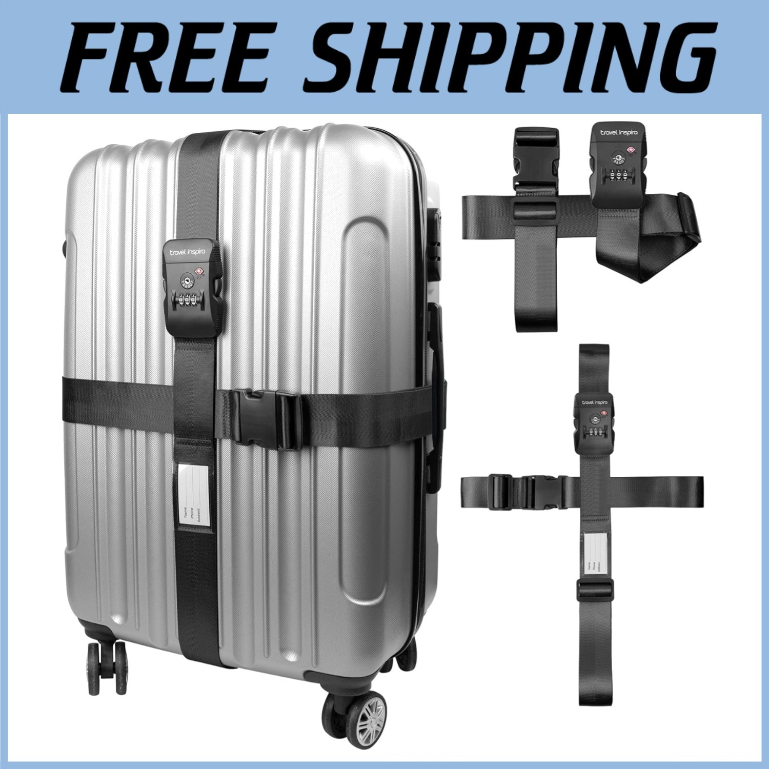 Bright Color Luggage Straps for Easy Identification