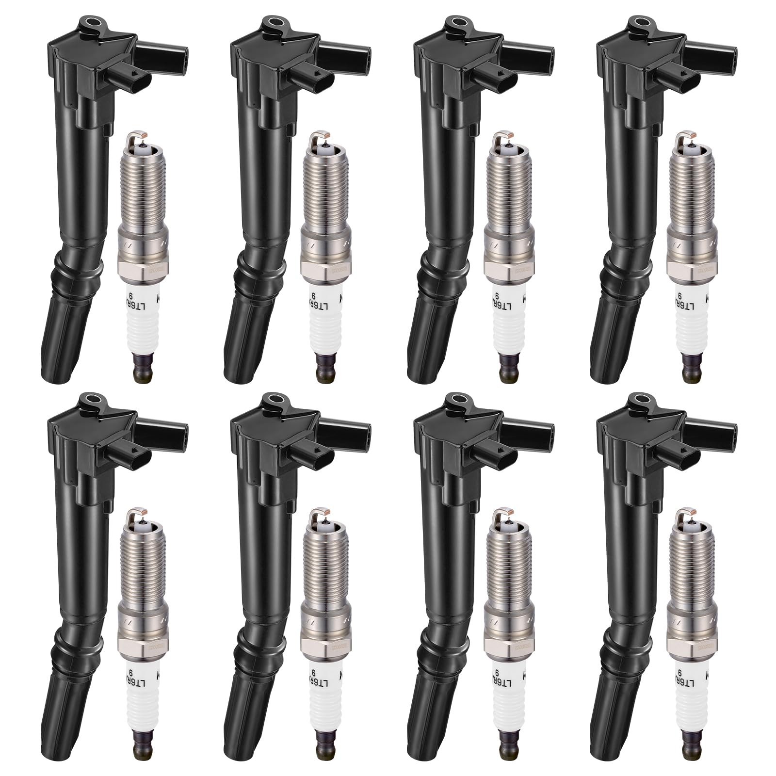 BDFHYK 8 Ignition Coil Pack UF834 and 8 Iridium Spark Plug 6509 Compatible wi...
