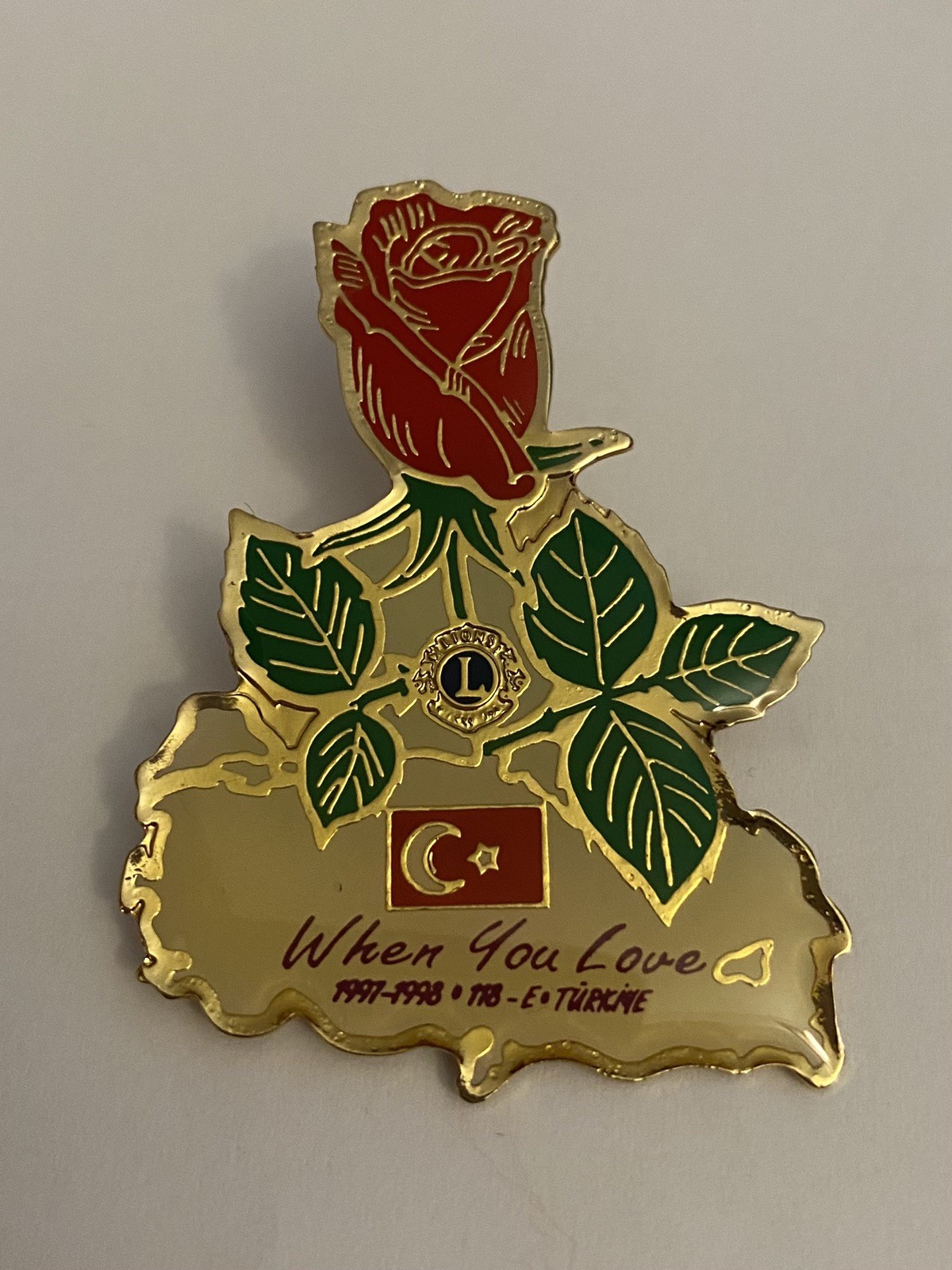 Lions Club Turkey 1997-1998 Lapel Pin P42