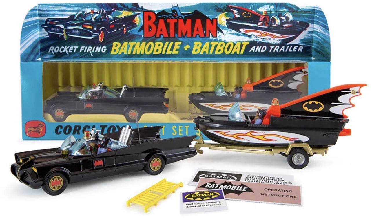 Corgi Model Club Batmobile and Bat Boat 2026 Reissue of the 1967 Gift Set 3 COA