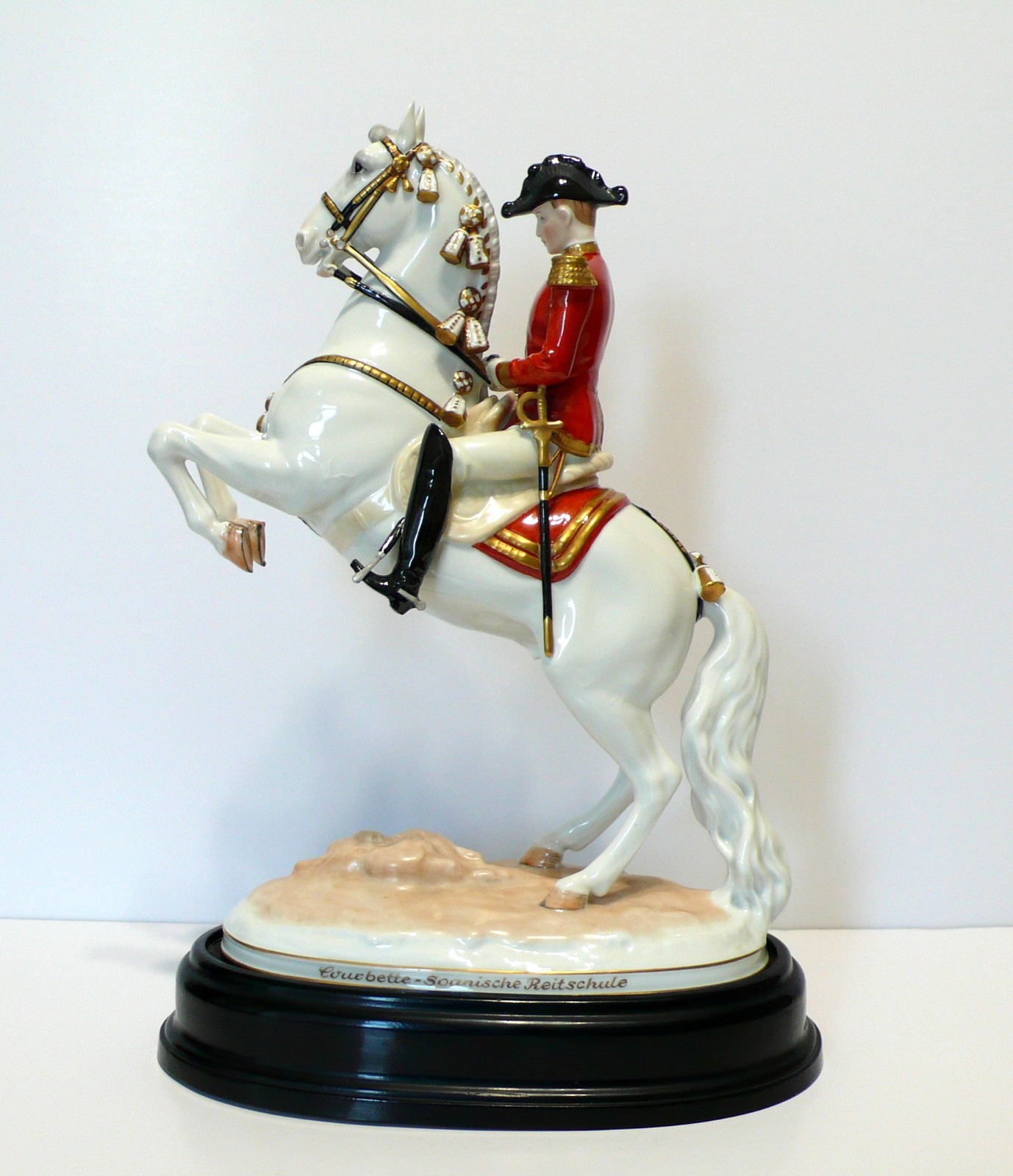 AUGARTEN Vienna Figurine COURBETTE Spanish Horse Riding School #1595 A. Dobrich