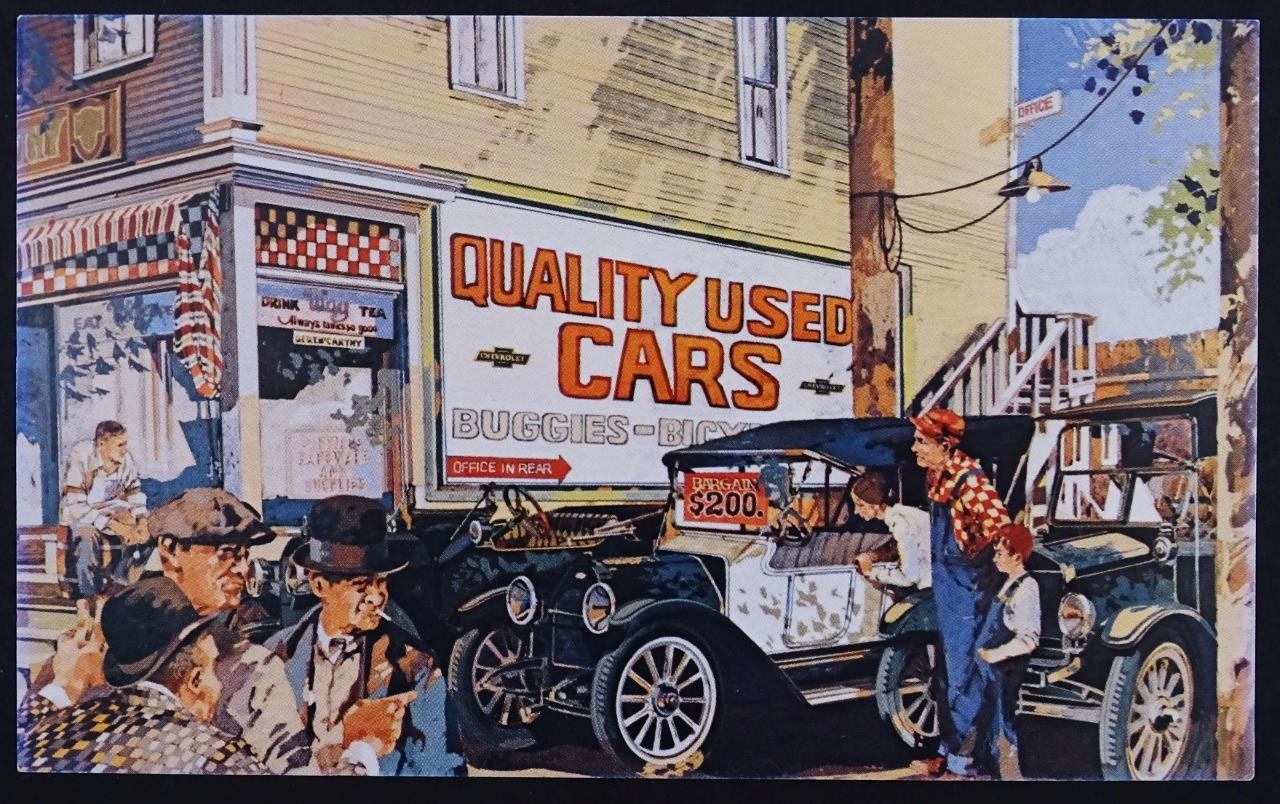 OK Used Cars & Trucks Chevrolet Vintage Post Card VG PC1-9