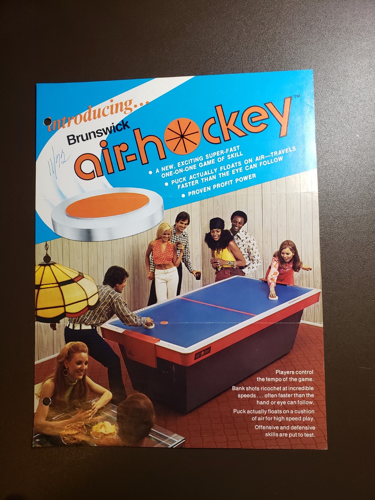 Brunswick AIR-HOCKEY Arcade Flyer