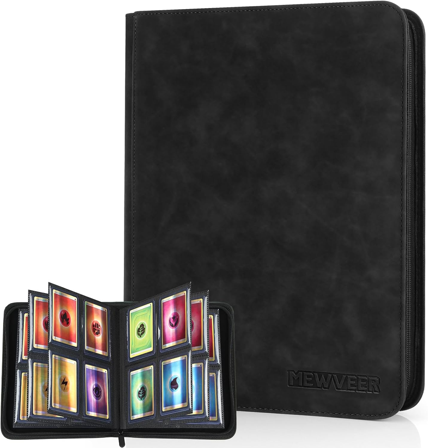 Top Loader Card Binder, Holds 112 Top Loaders Storage, 4 Pockets with Sleeves, T