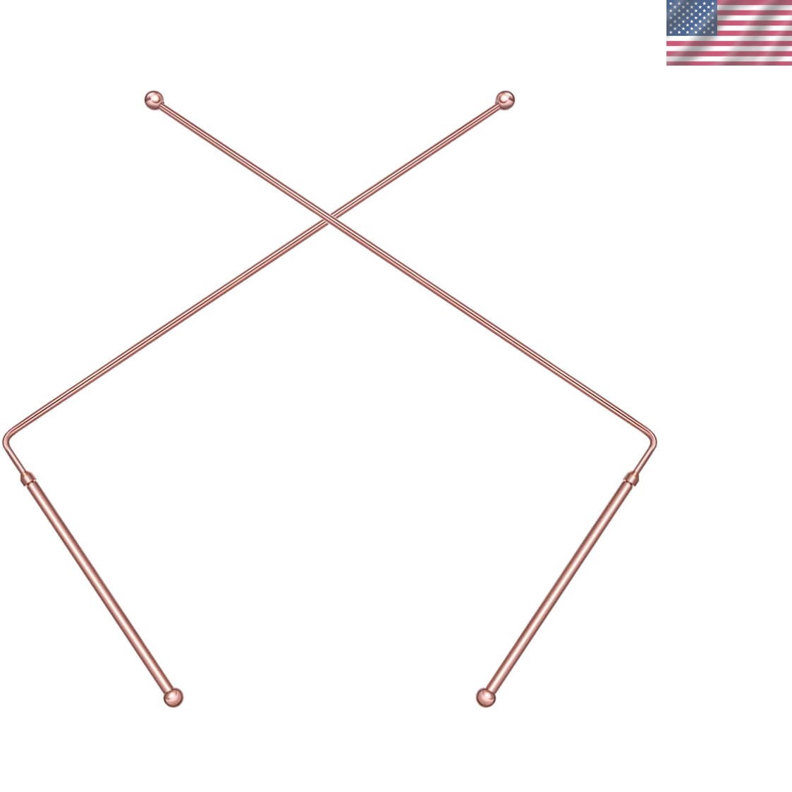 Solid Copper Dowsing Rods (2PK) - Ideal for Paranormal Investigations & Scrying