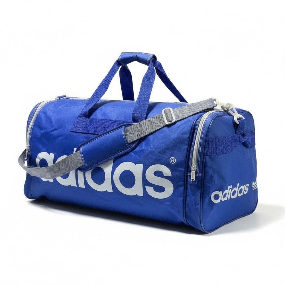 🎽 Vintage 90s Adidas Large Blue Duffel Gym Travel Bag
