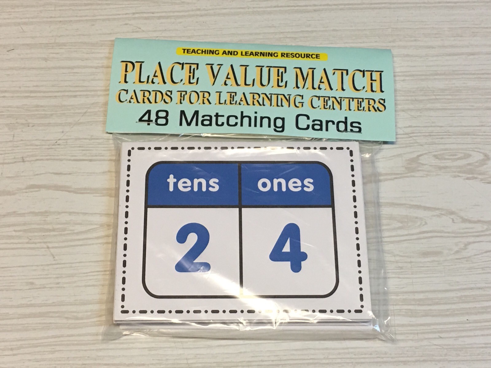 Place Value Match - Flashcards for Preschool 48 Cards- Teaching supplies