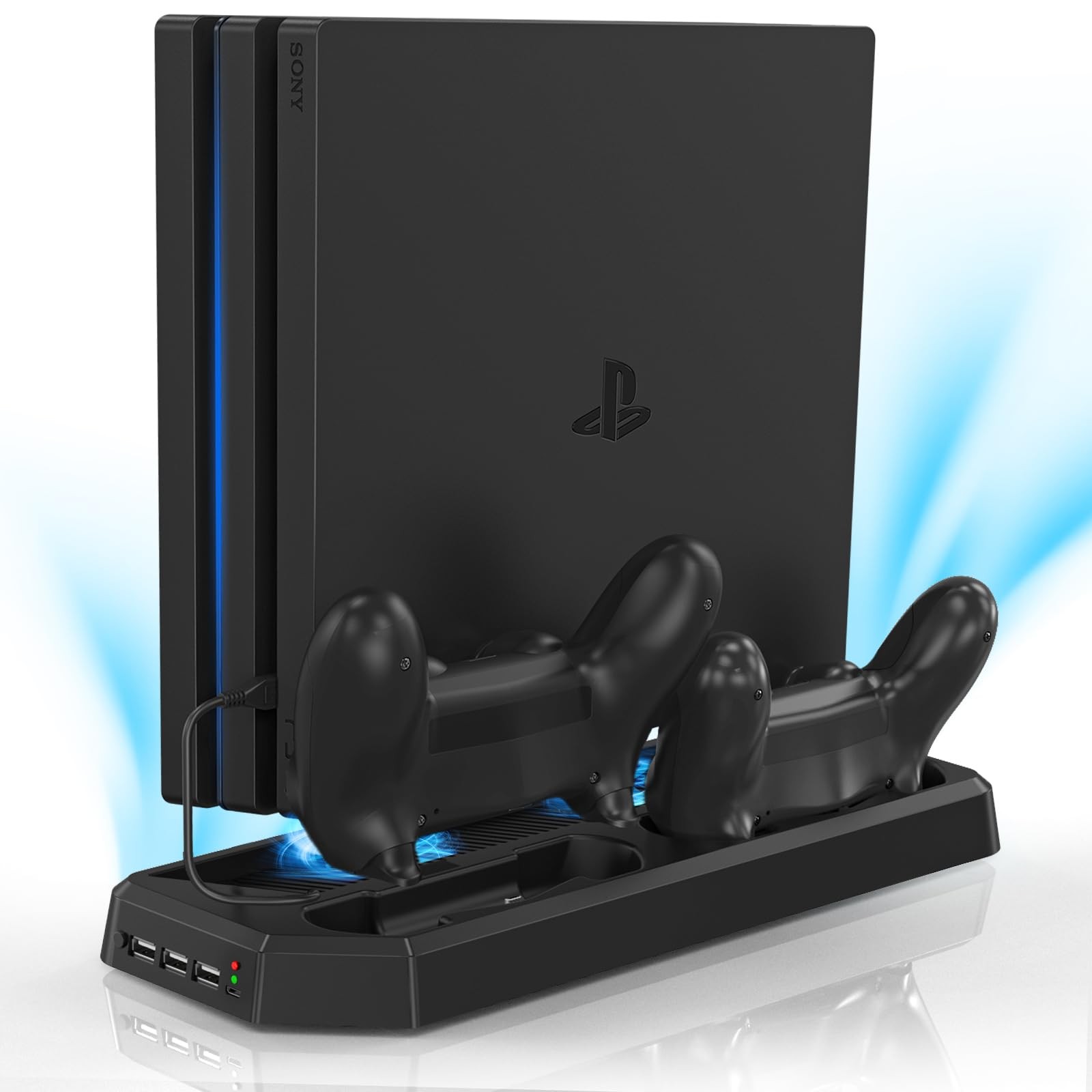 Controller Charger Station for PS4Pro,Vertical Stand with Dual Controller Cha...