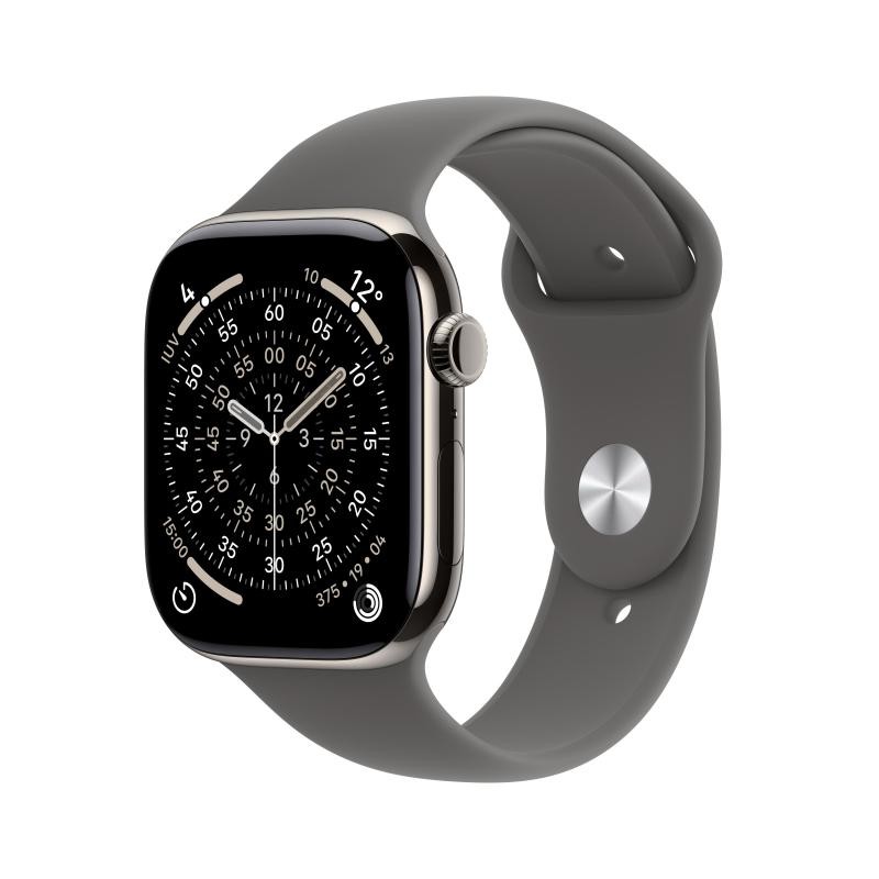 Apple Watch Series 11 GPS + Cellular 46mm Titanium Case with Stone Gray Band -