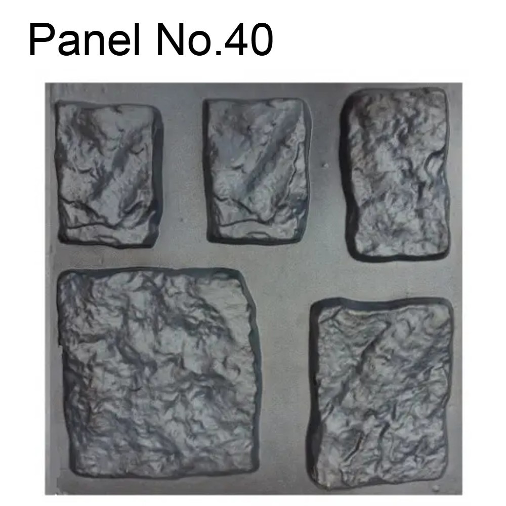 Plastic Form for facade panels No.40.  5 types of stone.