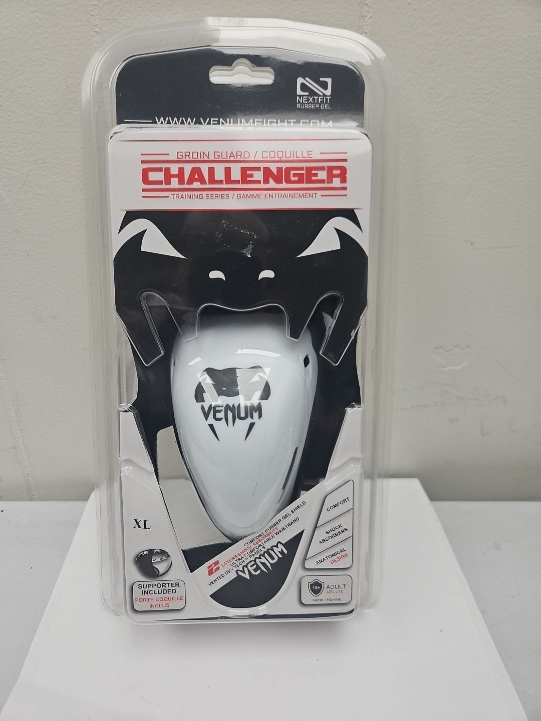 Venum Challenger Groin Guard and Support - Black/White Size Adult mens 