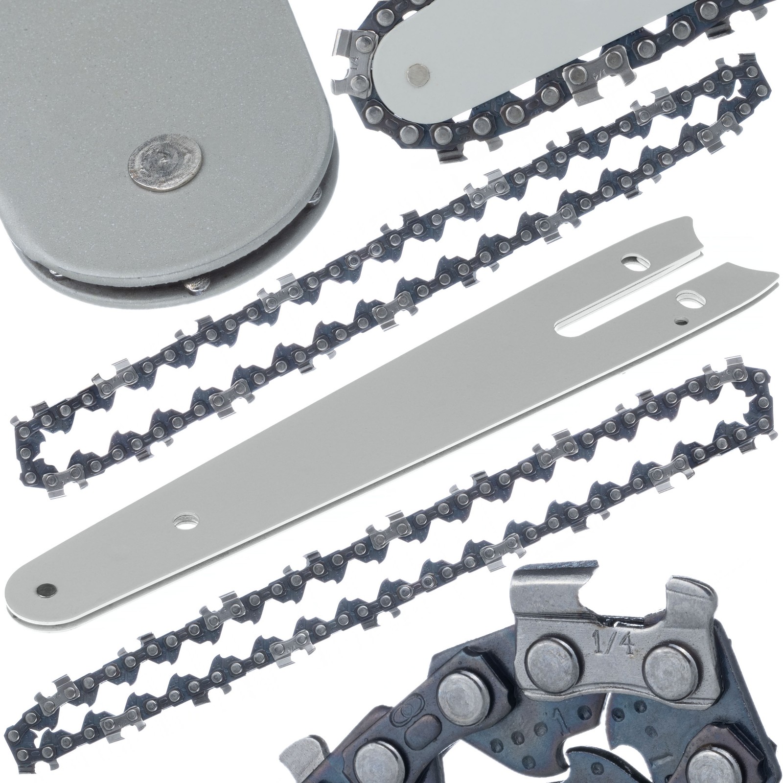 Guide Bar Set 6" + 2x Chain - Steel | 18.5cm | Fits Mini Saw