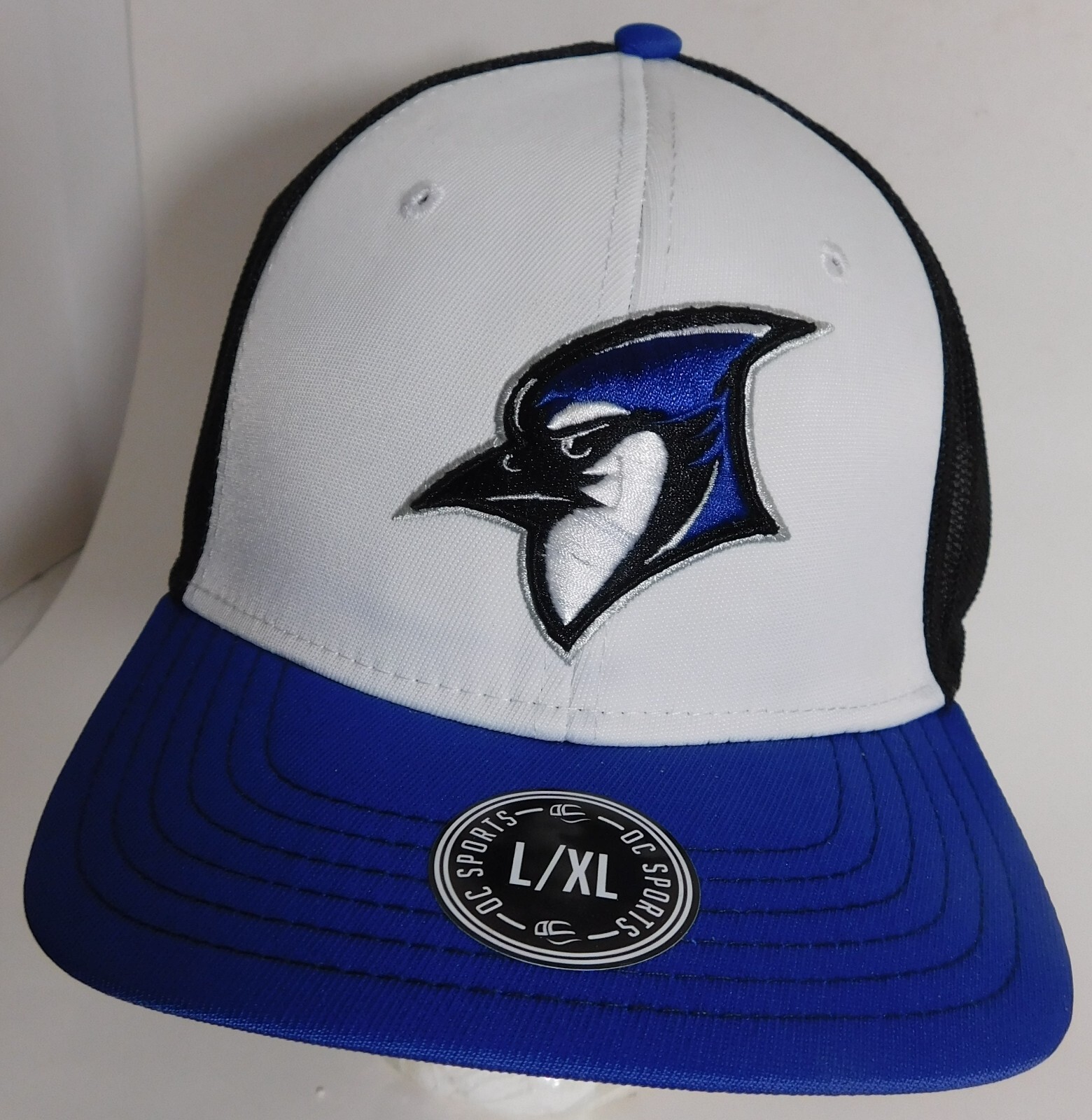 Blue Jays Fitted Hat Lg Fitted Stretchfit Open Mesh Trucker Adult Cap