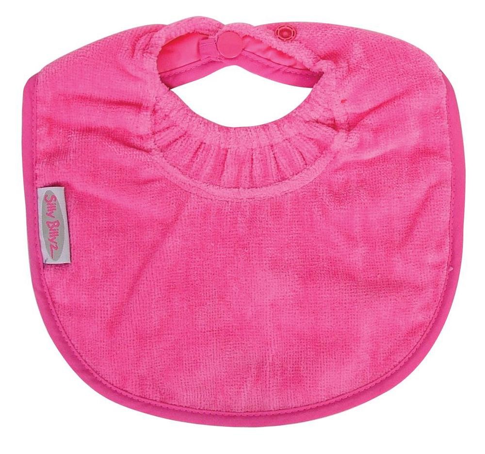 Silly Billyz Towel Baby's First Bib (Cerise)