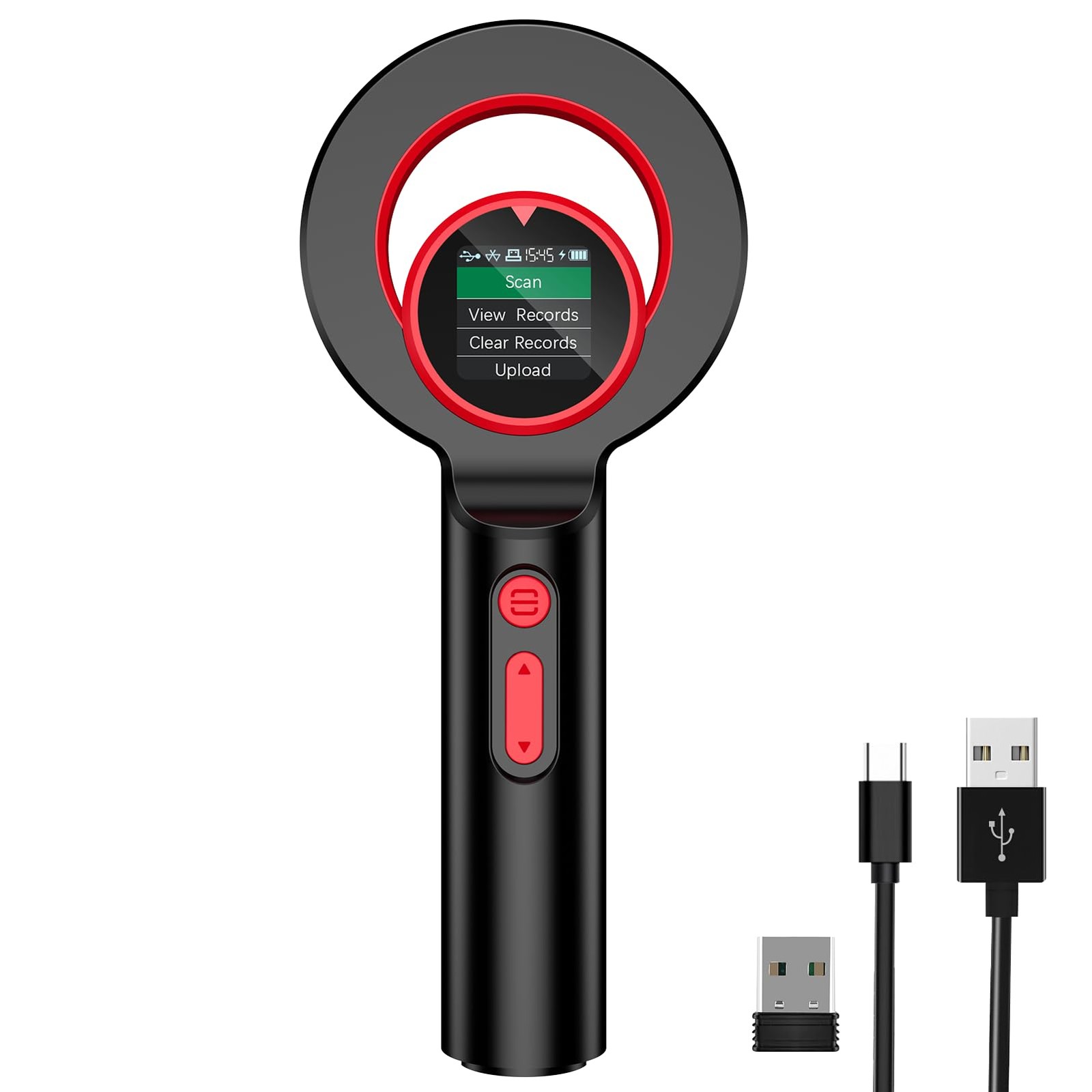 Pet Microchip Scanner, ISO11784/85/FDX-B/EMID 2.4GHz Wireless+Bluetooth+USB A...