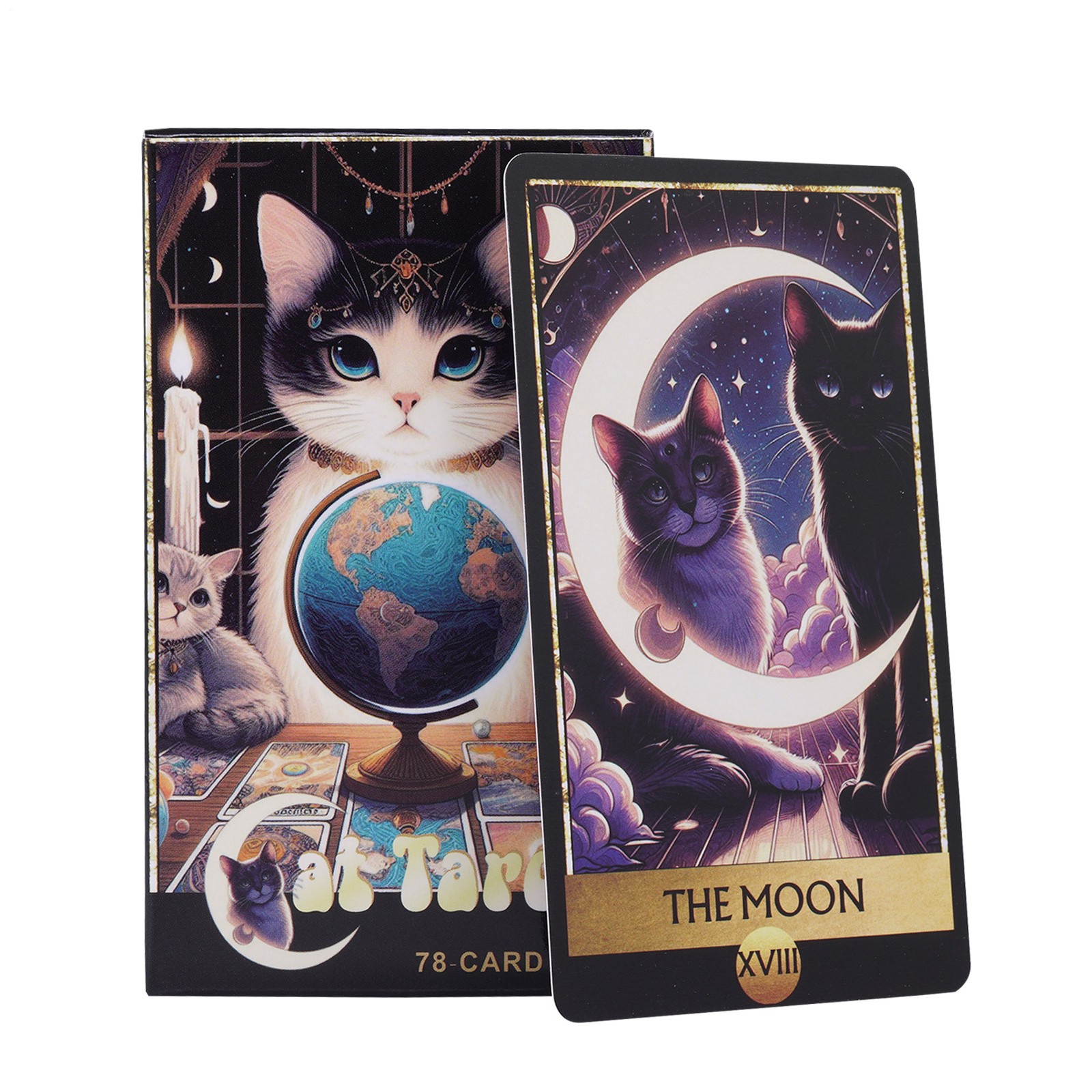 Cat Tarot Cards Fortune Telling Tarot Deck Board Game Cards 78 Pieces Brand New