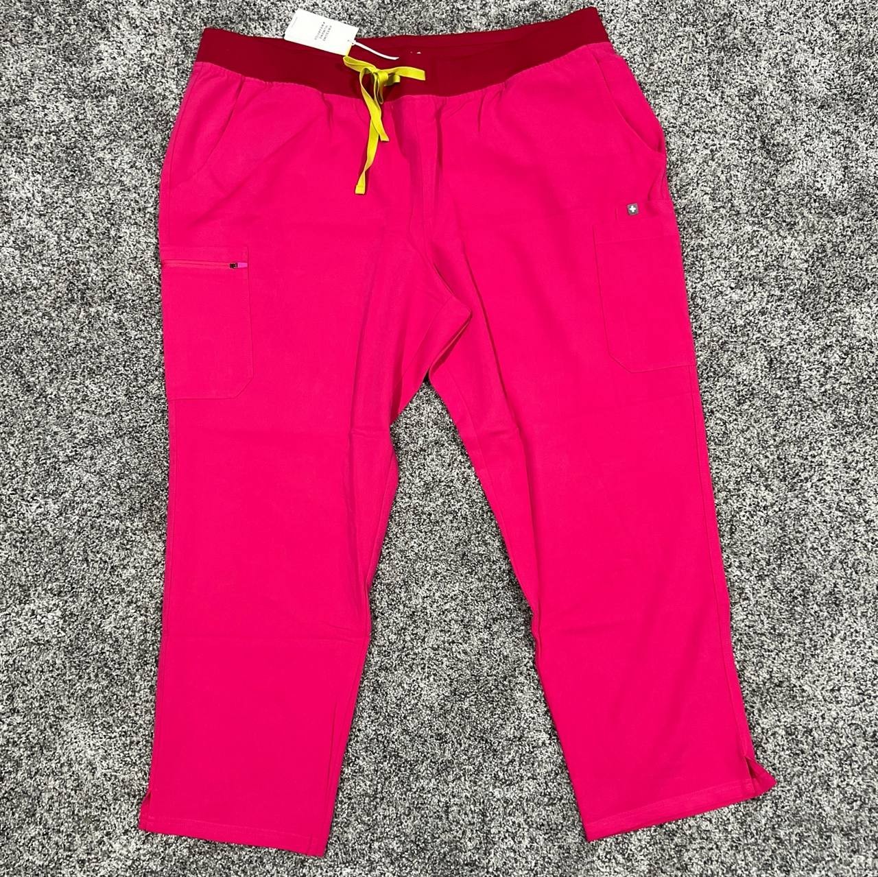 FIGS Yola With Yoga Waistband Skinny Scrub Pants NWT Hot Pink - 4XL