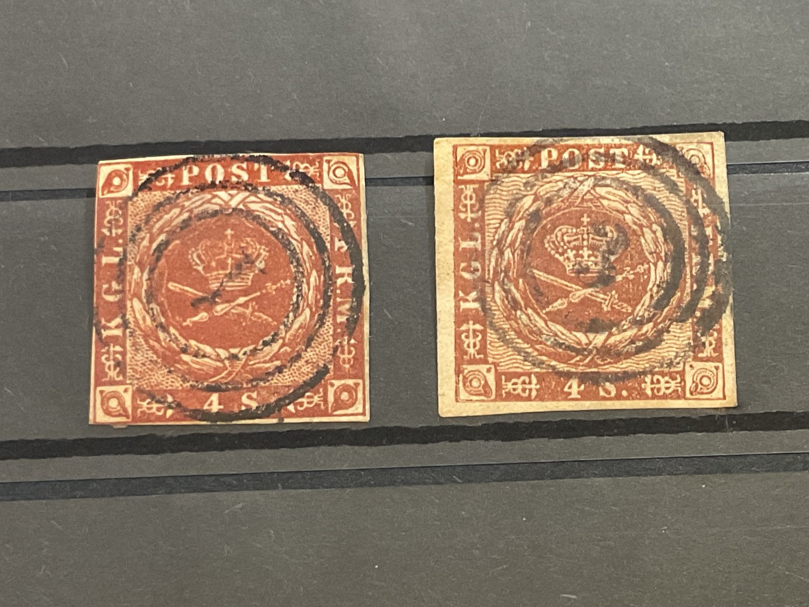 Denmark early used one dots and one waves stamps  B3322