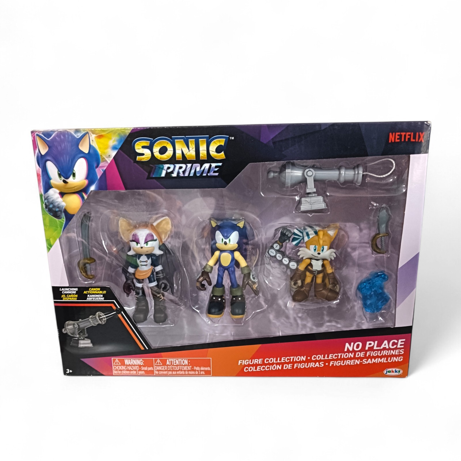 Sonic Prime No Place Netflix Figure Collection Toy Batten Rouge Sails Tails New 