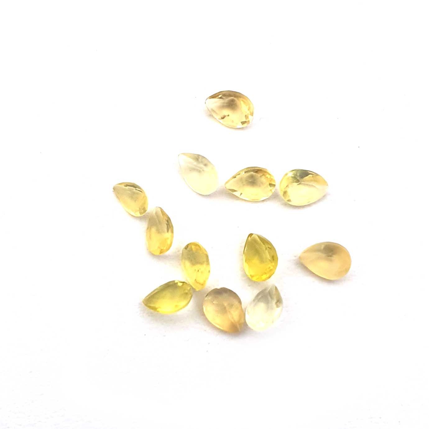 Natural Yellow Opal Pear Cut Loose Gemstone Lot 25 Pies 3*4 MM 2.59 CT