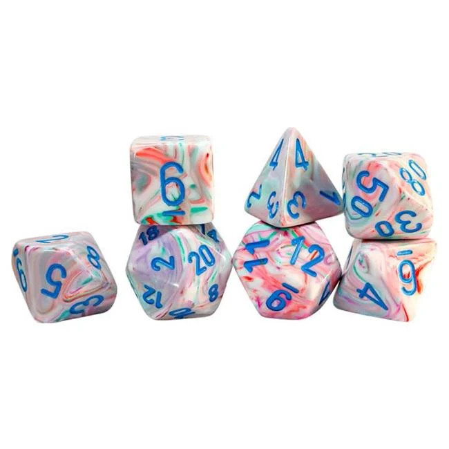 Chessex Manufacturing CHX22544 Mega Hedrals - Festive Pop Dice Set - Art & Bl...