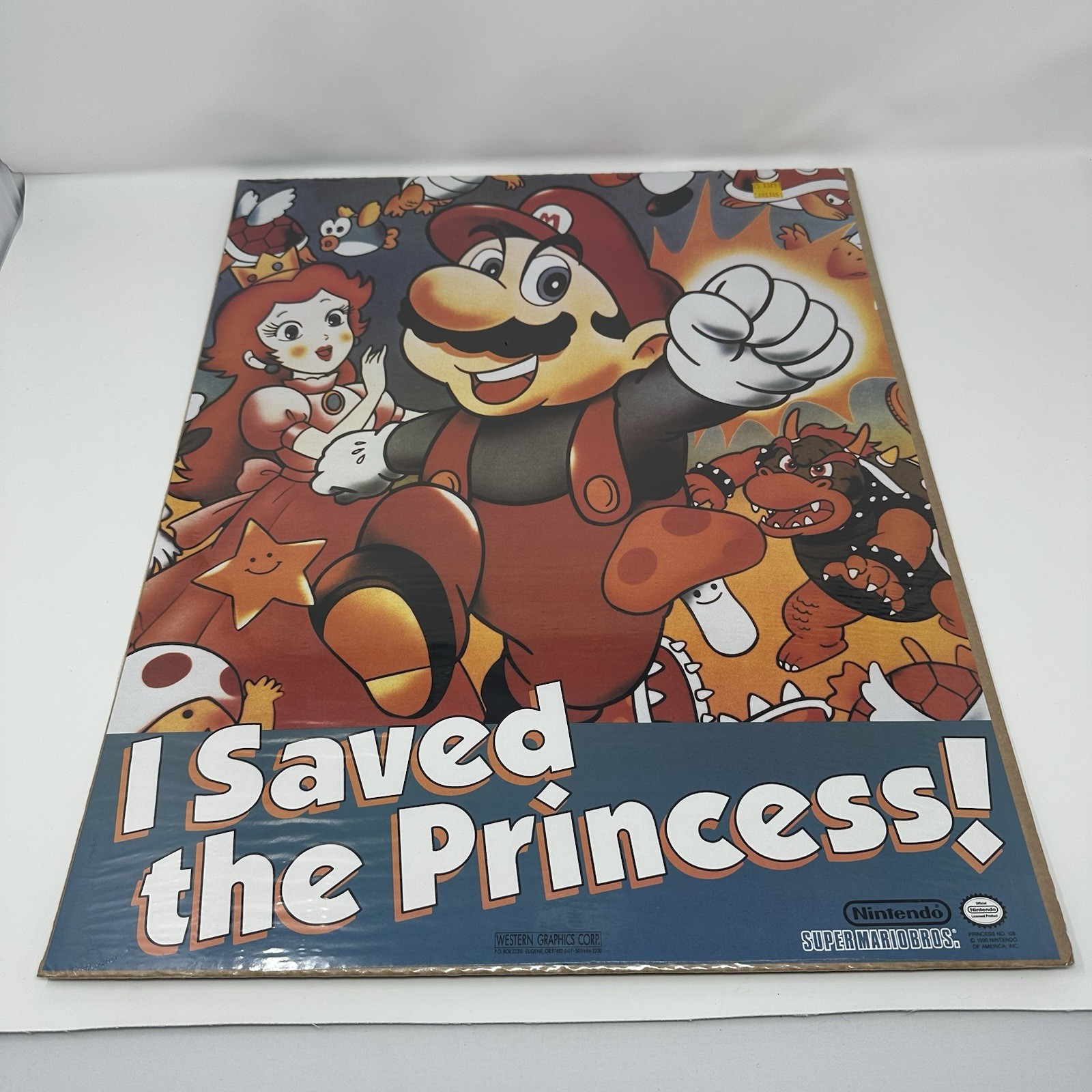 New 1990 Super Mario Bros I Saved The Princess Poster No 108 Nintendo Of America