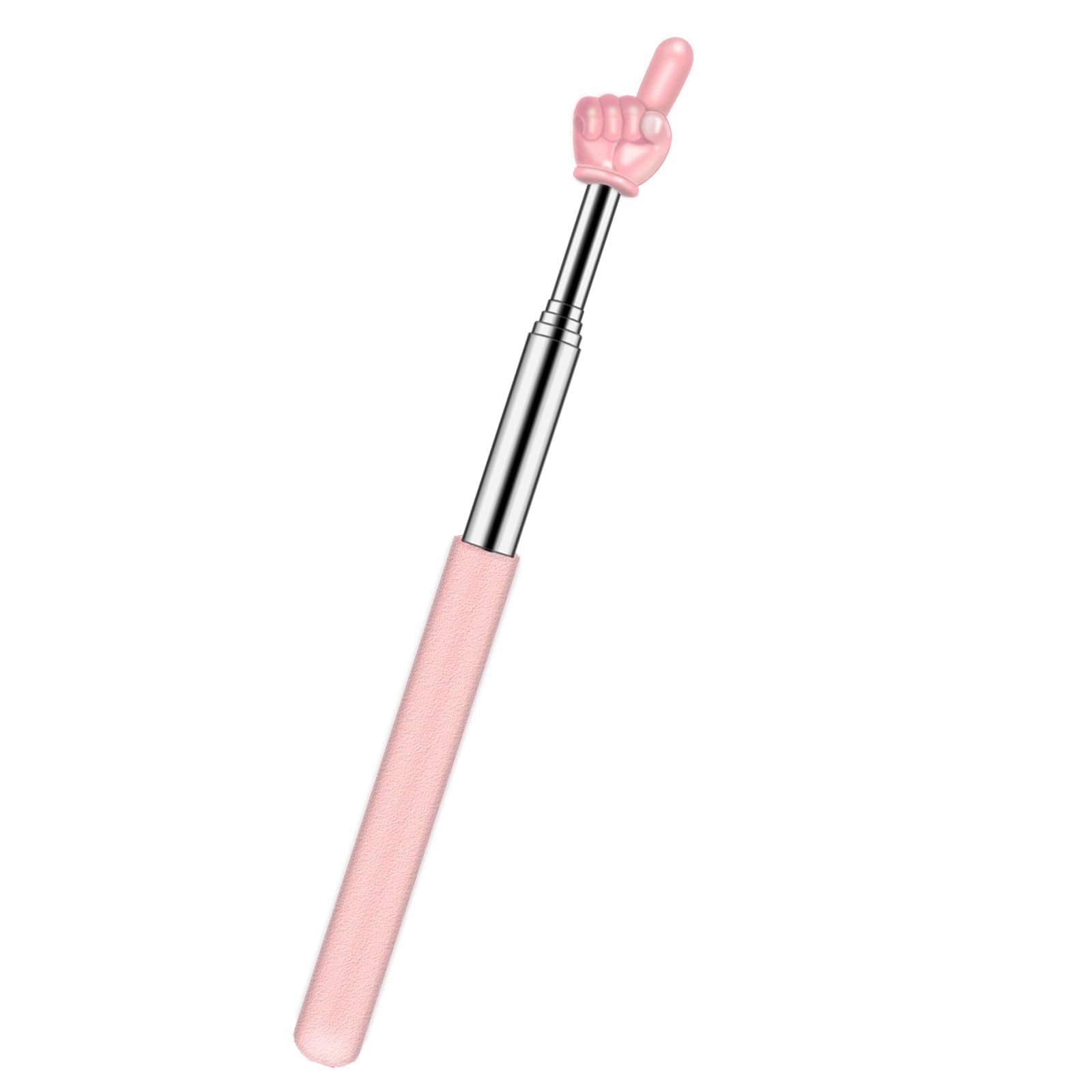 Retractable Teacher Pointer for Classroom Kids Reading, Dumero Pink 