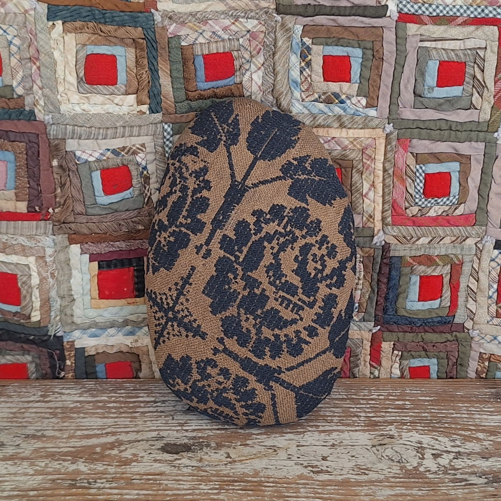 Primitive Rustic Easter Egg Antique Coverlet Bowl Filler Pillow #9  ARTISAN MADE