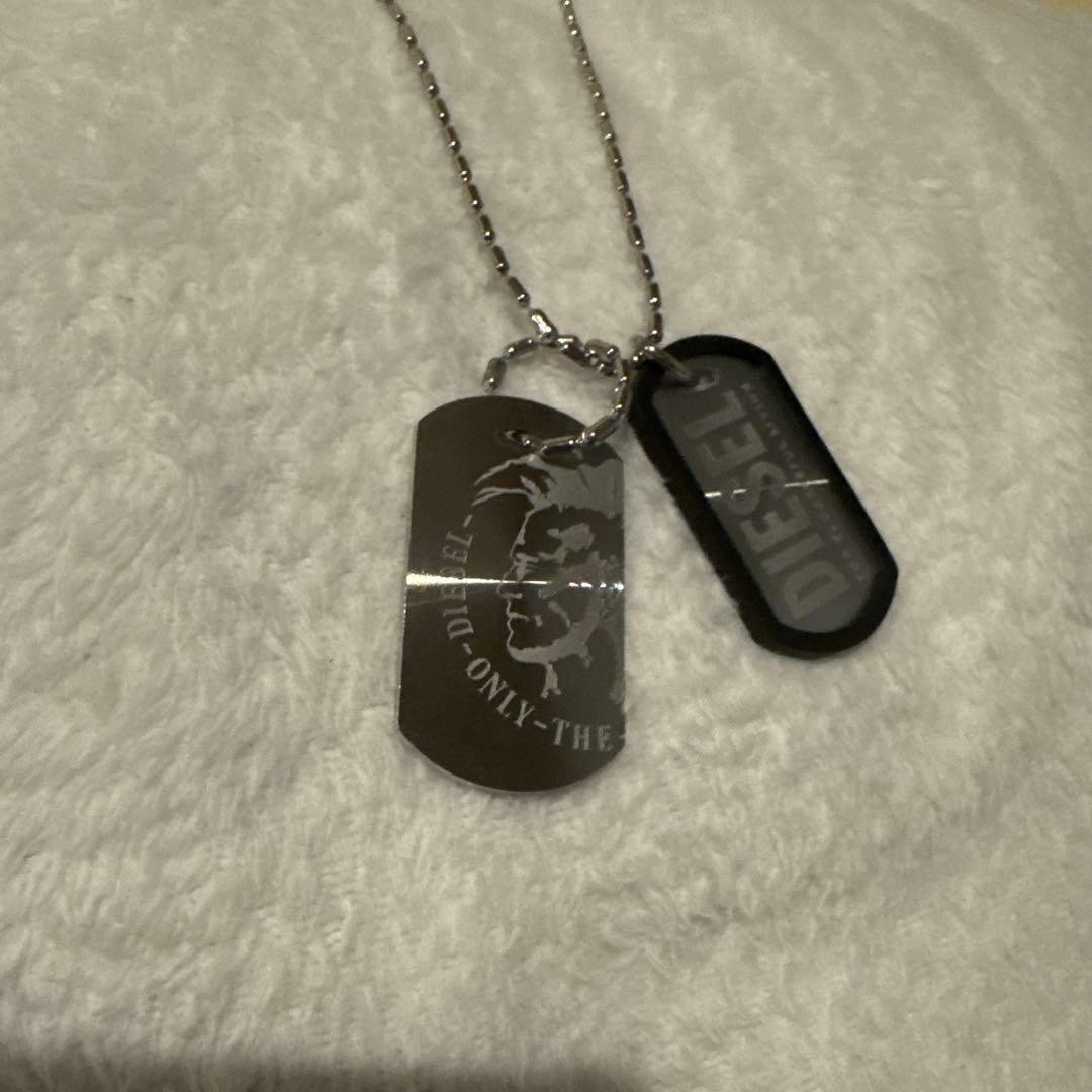 Diesel Men Necklace Charm Braveman DX001104 Almost unused Luxury Classic Stylish