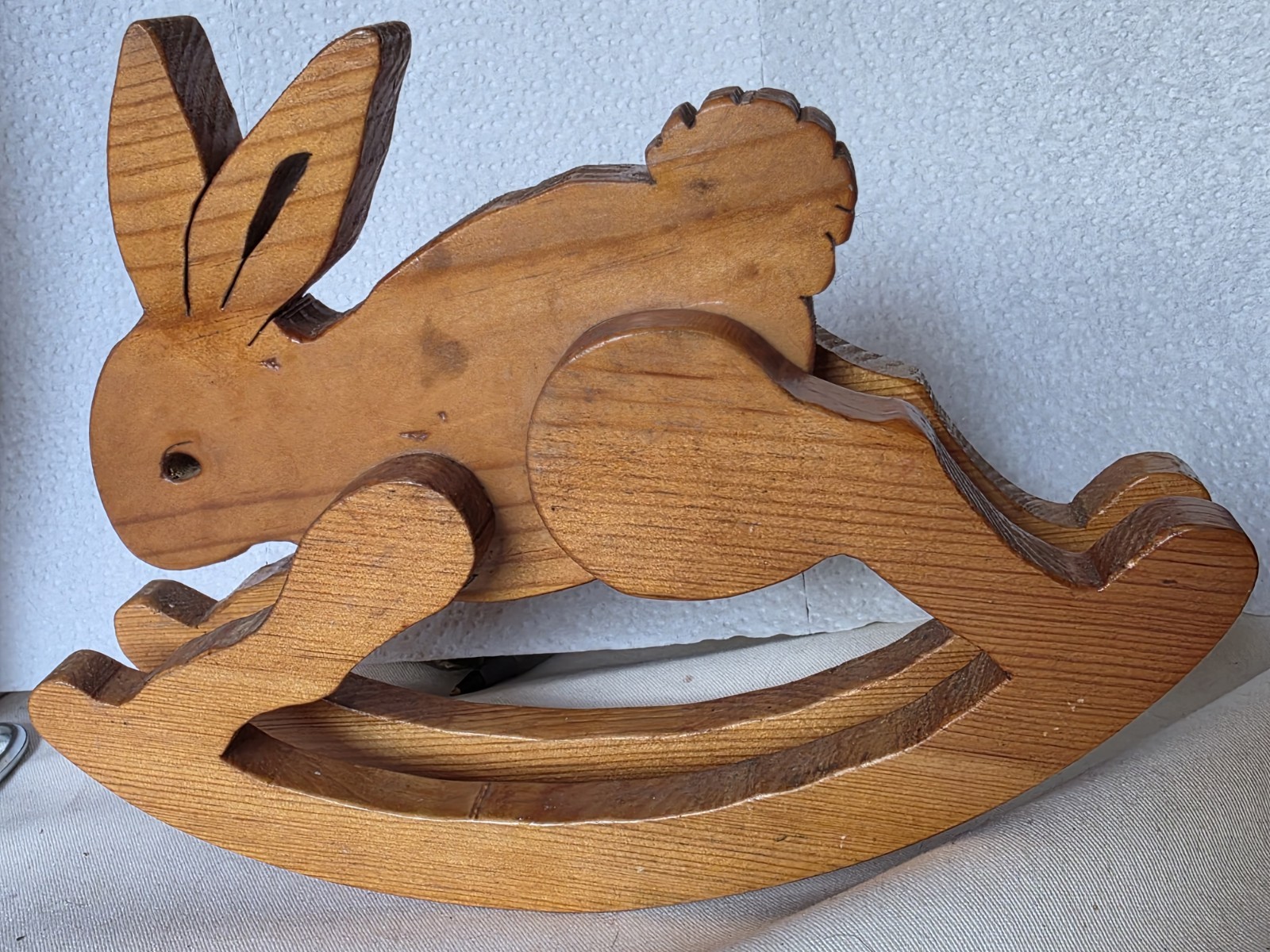 Rocking Bunny Wood Hand Crafted