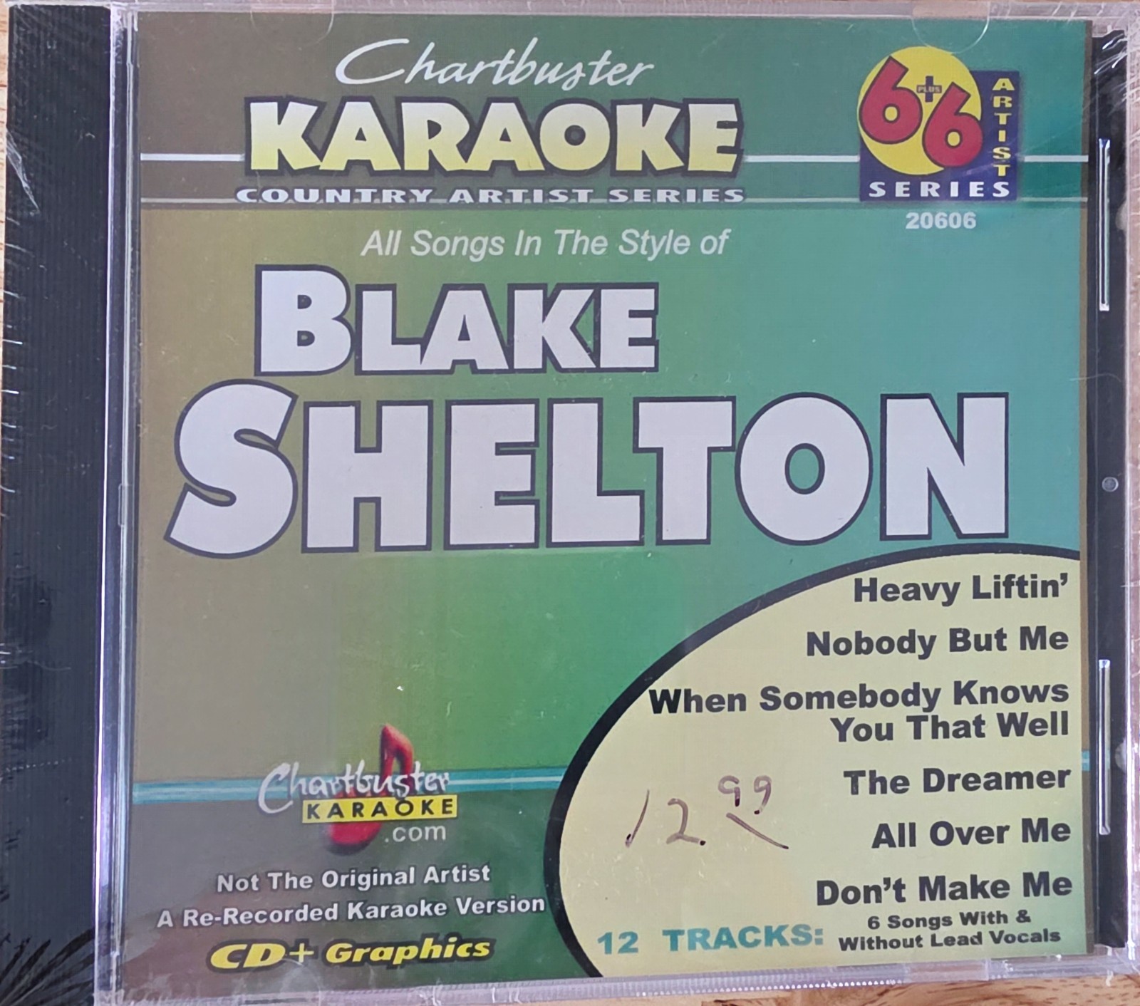 20606 BLAKE SHELTON        CHARTBUSTER  KARAOKE CDG LOT MAIL