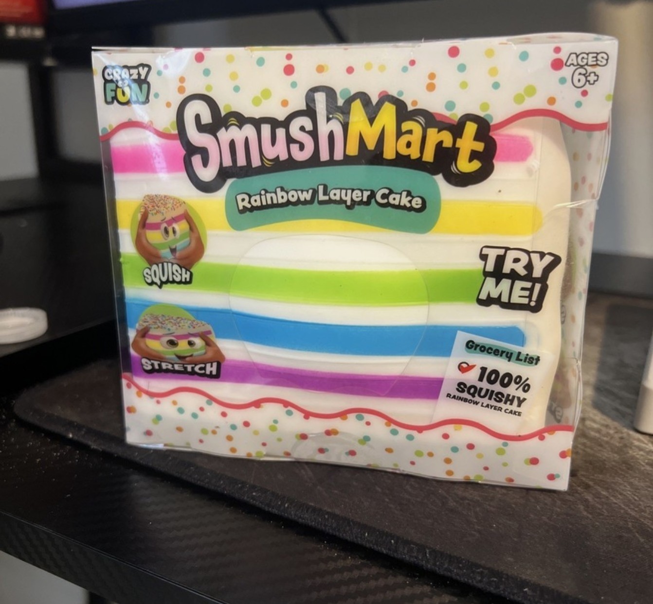 SmushMart Rainbow Layer Cake Squishy Crazy Fun Scented Tik Tok Rare Toy NEW 5"