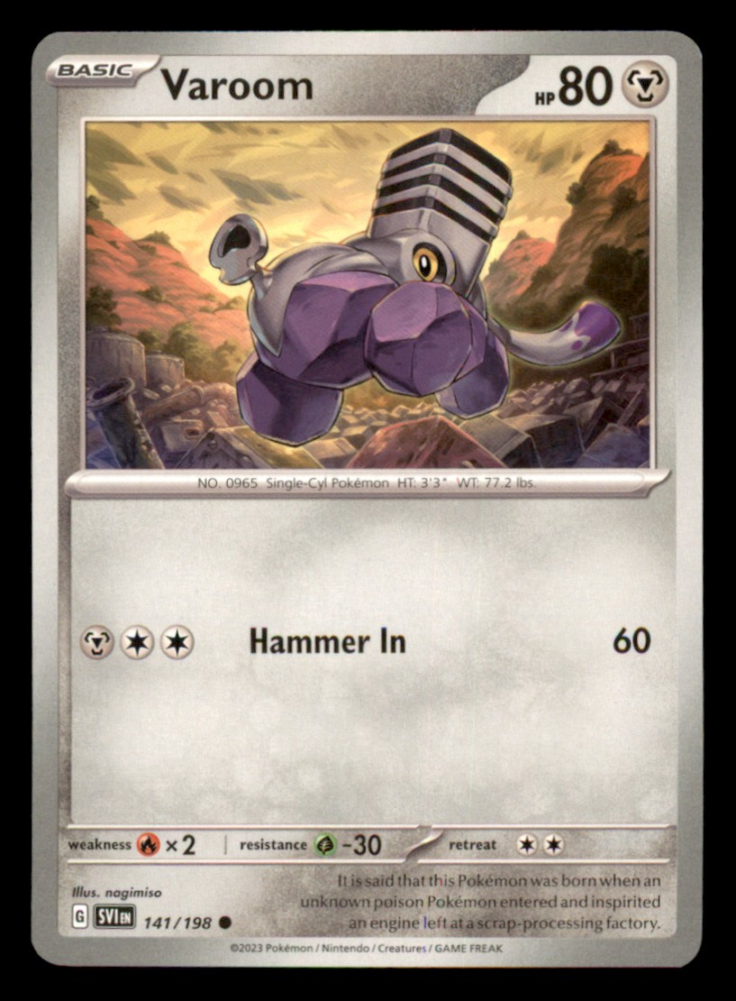 Varoom Common SV01: Scarlet & Violet Base Set 141/198 NM Normal Pokemon