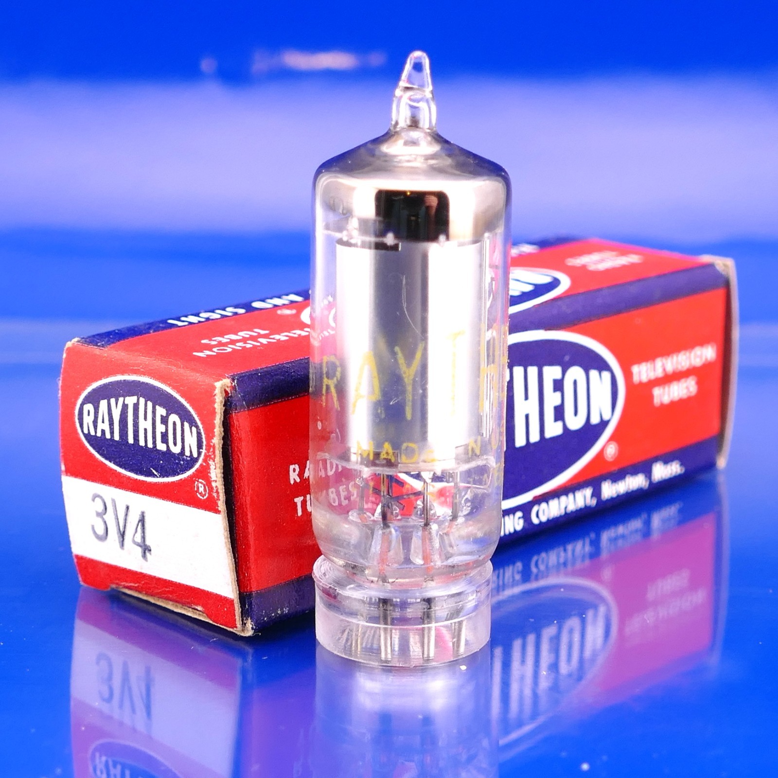 One Excellent RAYTHEON 3V4 Tube NOS NIB Pentode Test[%]: 114 TV-7