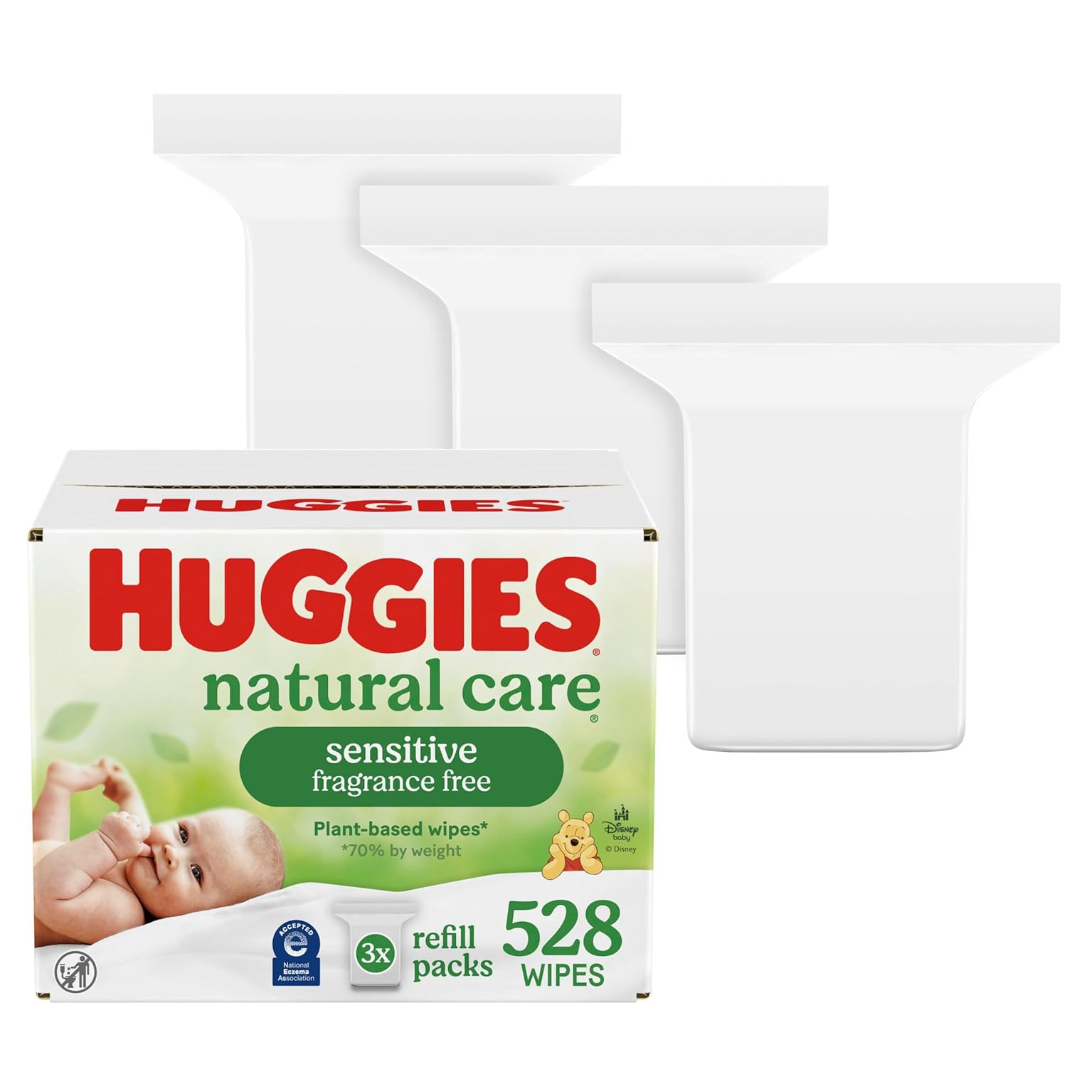 Huggies Natural Care Sensitive Baby Wipes, Unscented, Hypoallergenic, 99% Purifi