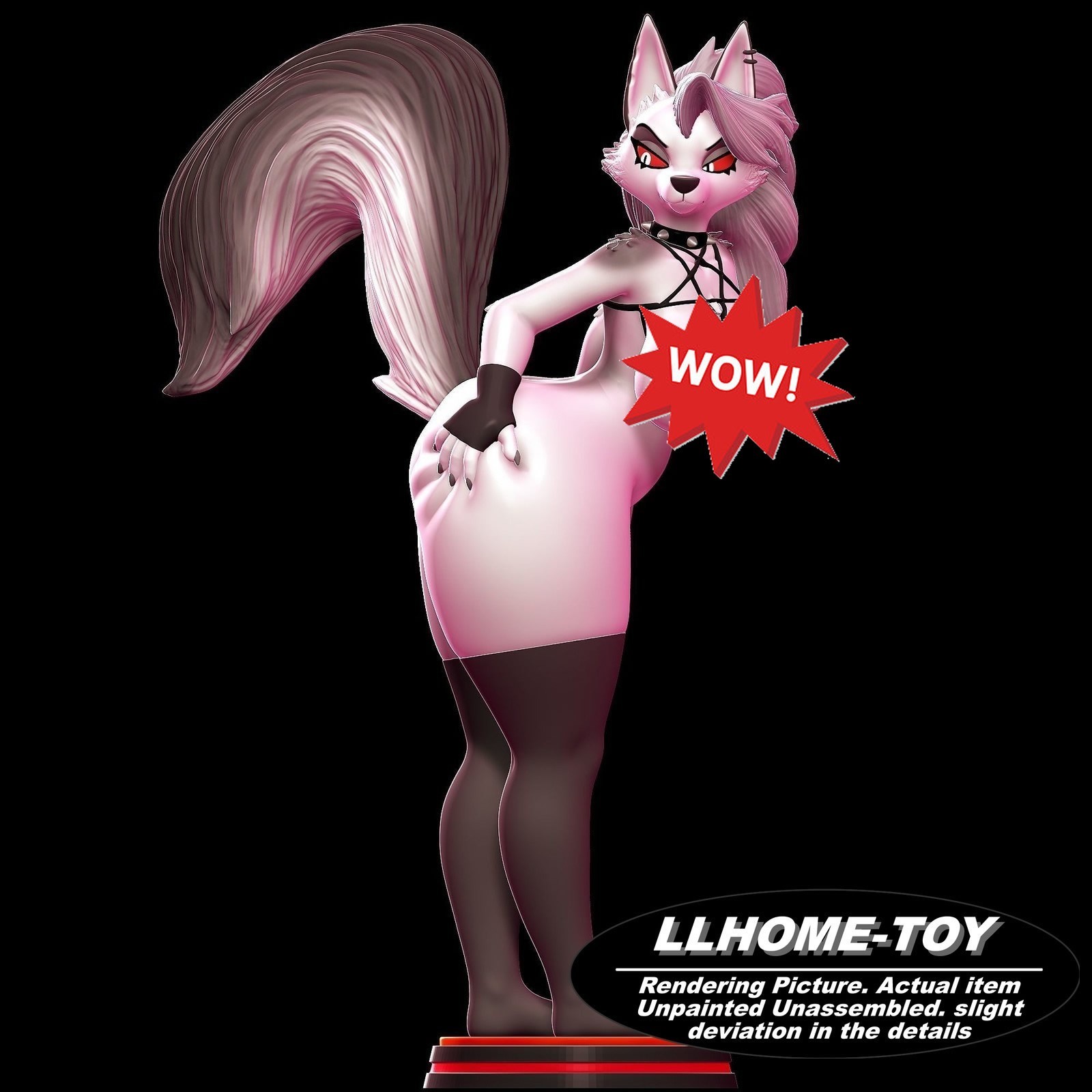 26CM Loona Furry NSFW 3D Print Unpainted Resin Model Garage Kit statue figure