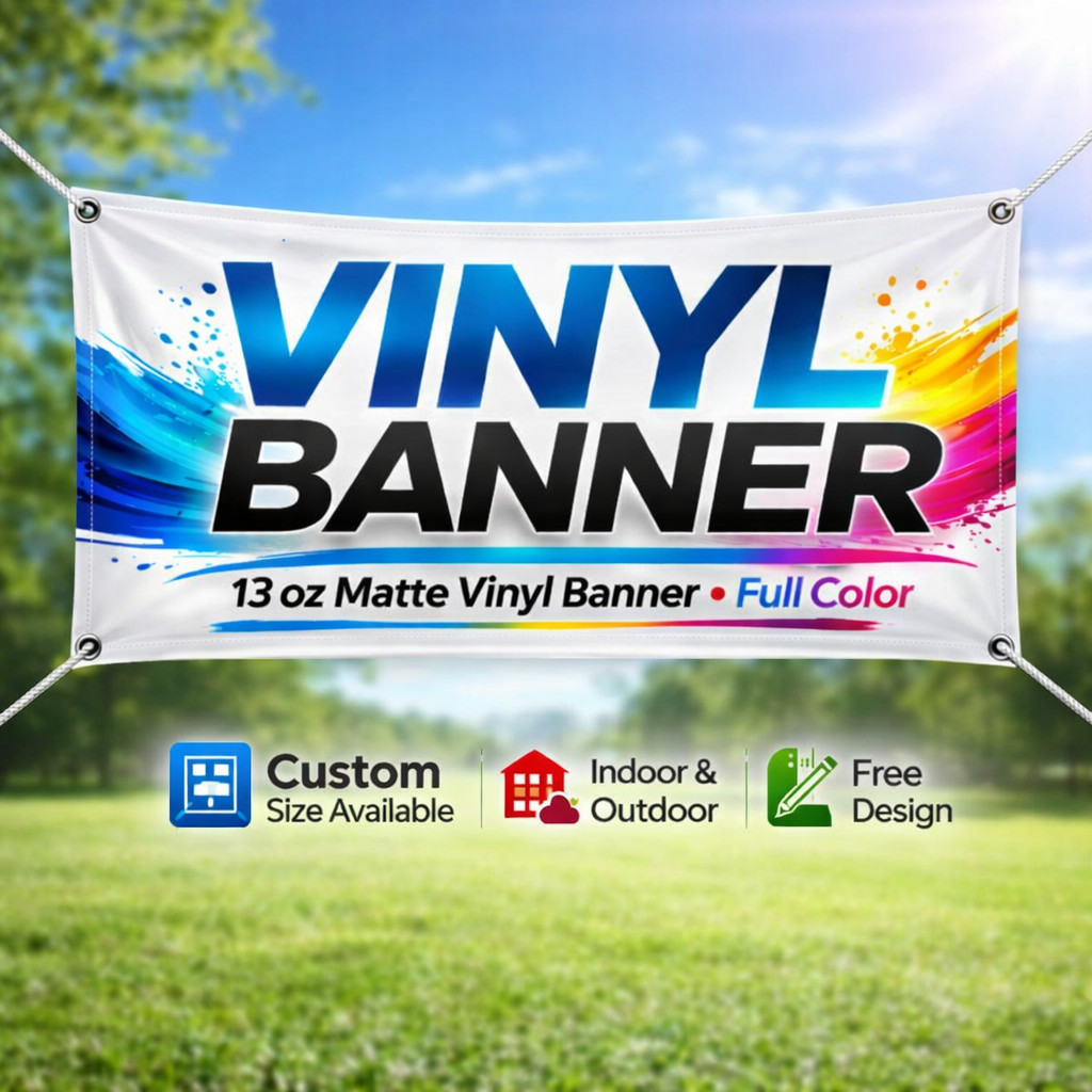Personalized Banners | Custom Vinyl Banner Printing Indoor-Outdoor -FREE DESIGN