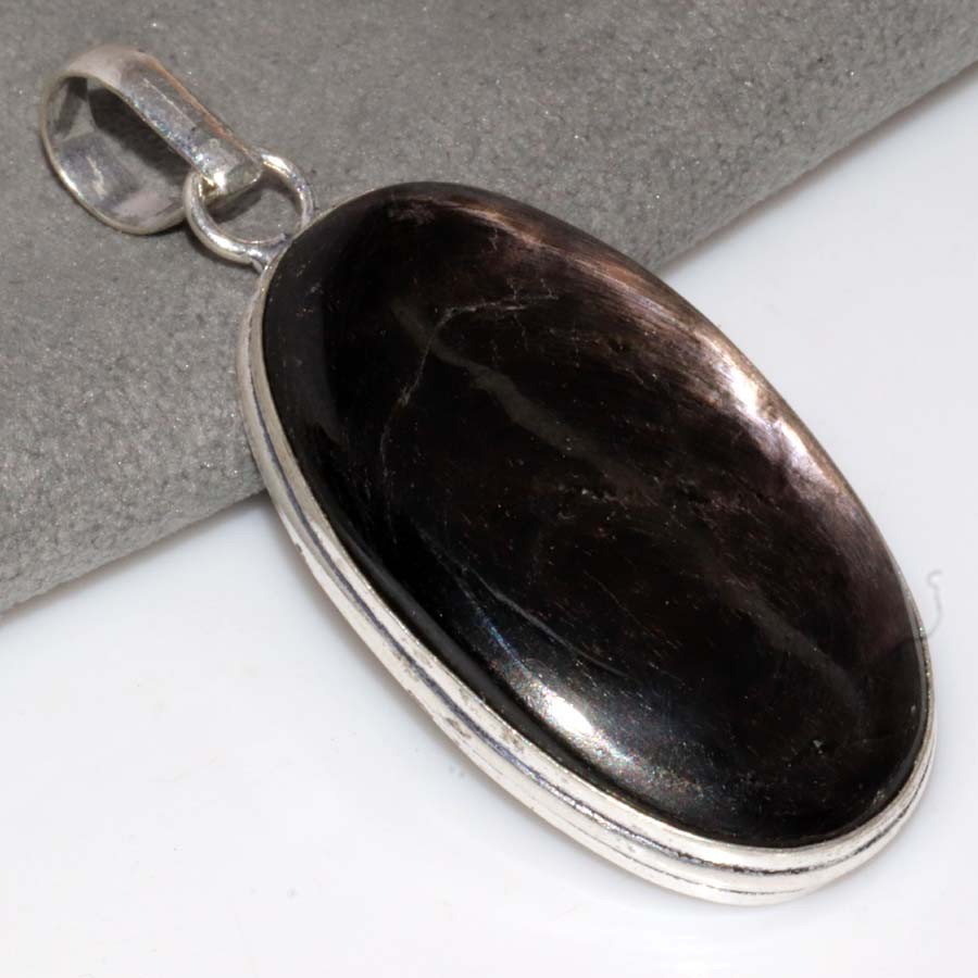 Hypersthene 925 Silver Plated Pendant 2" New Arrival Limited Stock Deal JW