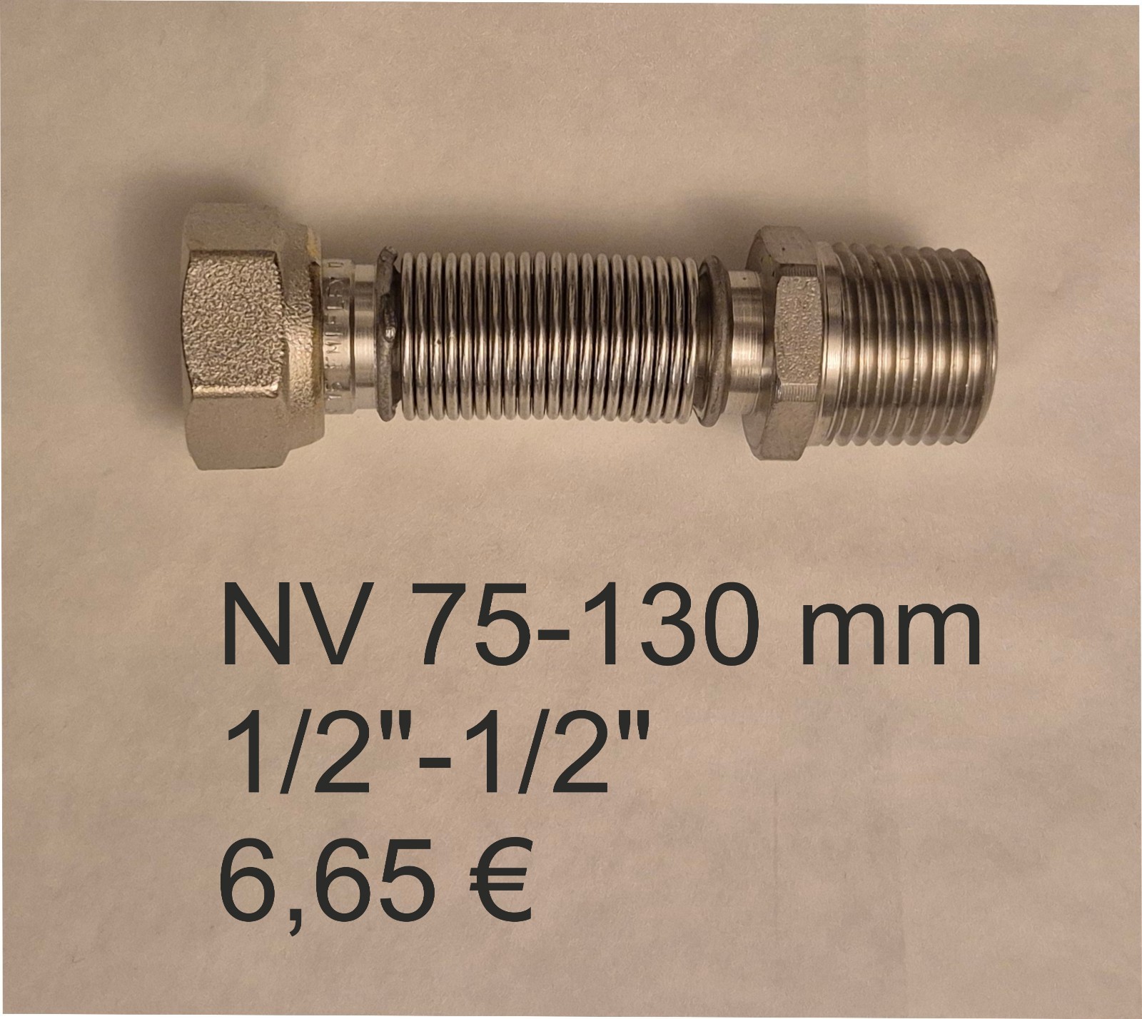 Flexible, stretchable stainless steel water pipe