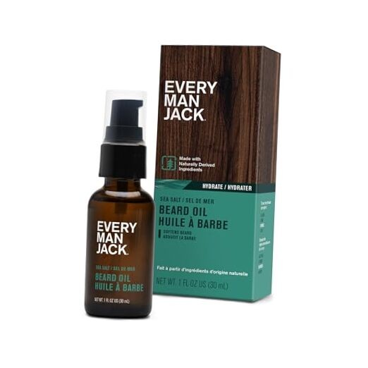  Men's Beard Oil - Fragrance - Deeply Moisturizes 1 Fl Oz (Pack of 1) Sea Salt