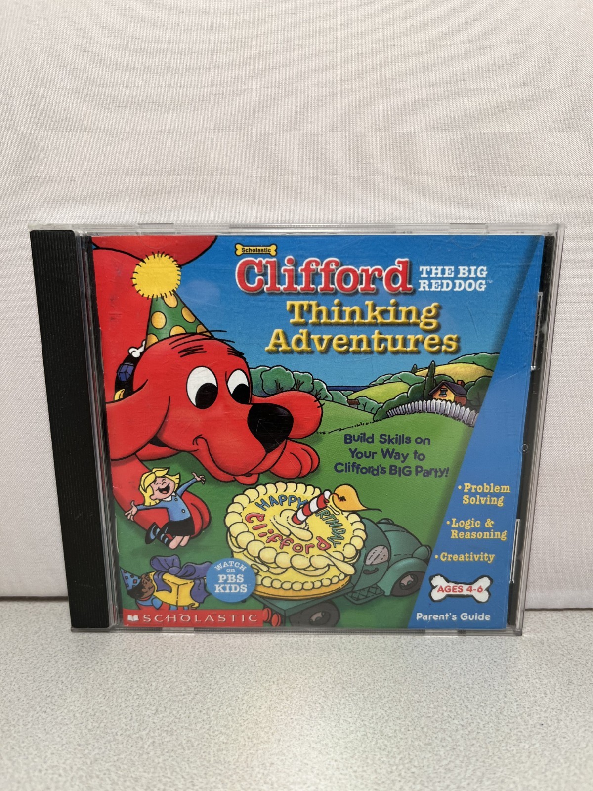 Clifford the Big Red Dog Thinking Adventures PC CD ROM Game Scholastic Ages 4-6