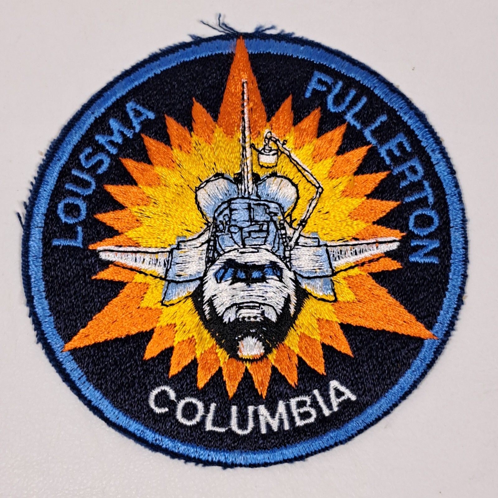 NASA Columbia Space Shuttle STS-3 ~ Lousma Fullerton Embroidered 4" Patch