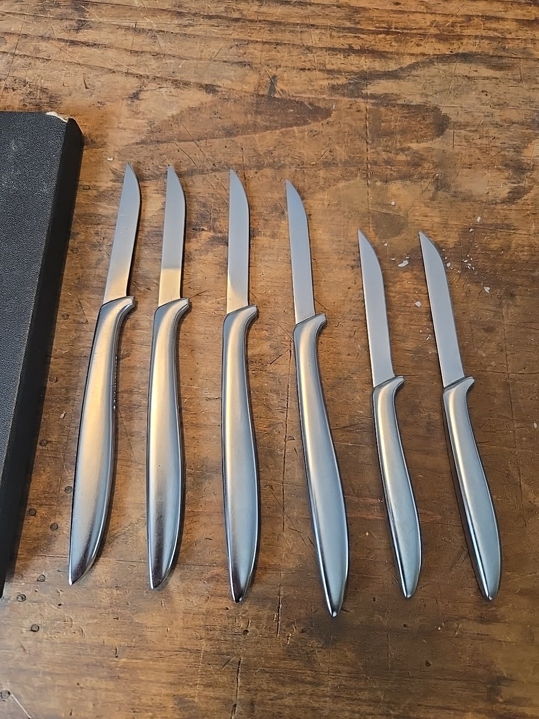 Set Of 4 Vintage Gerber Miming Steel Steak Knives & 2 Pixie Knives Lot