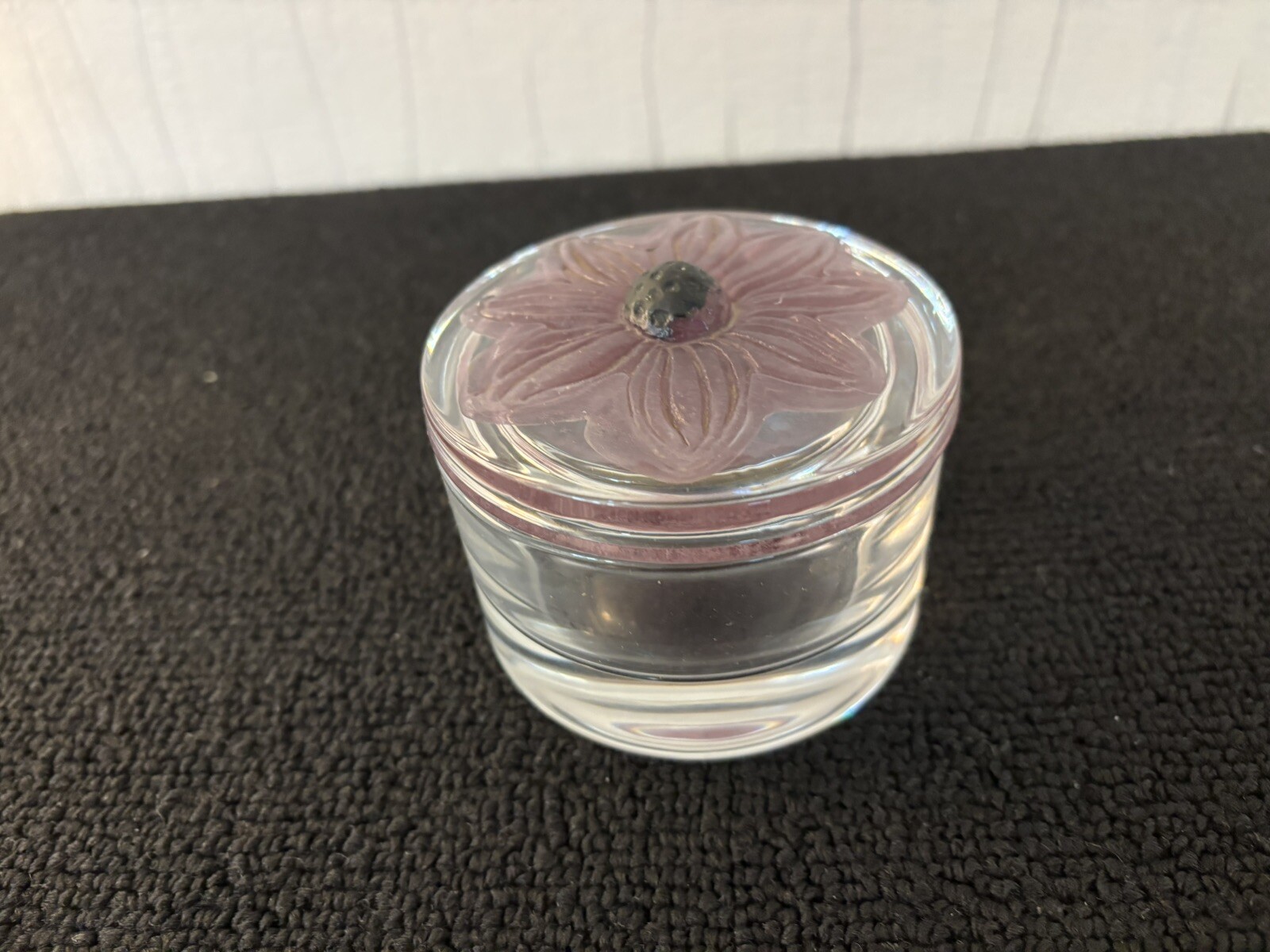 Daum France Crystal Flower Box