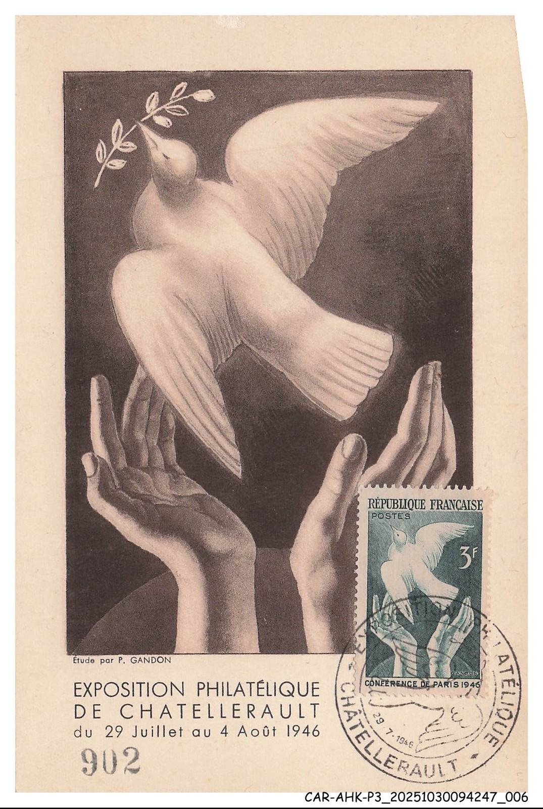 CAR-AHKP3-0185-CARTES-MAXIMUM - Philatelic Exhibition Of Châteauroux -